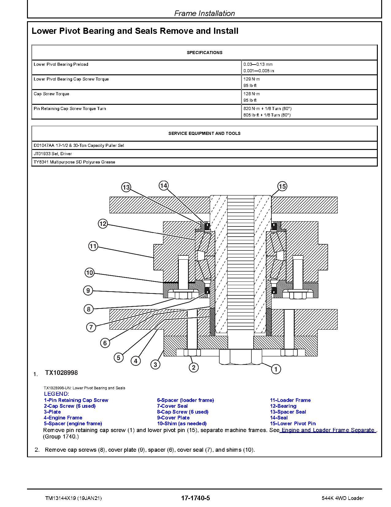 John Deere 544K 4WD Loaders Repair Manual TM13144X19 (3)