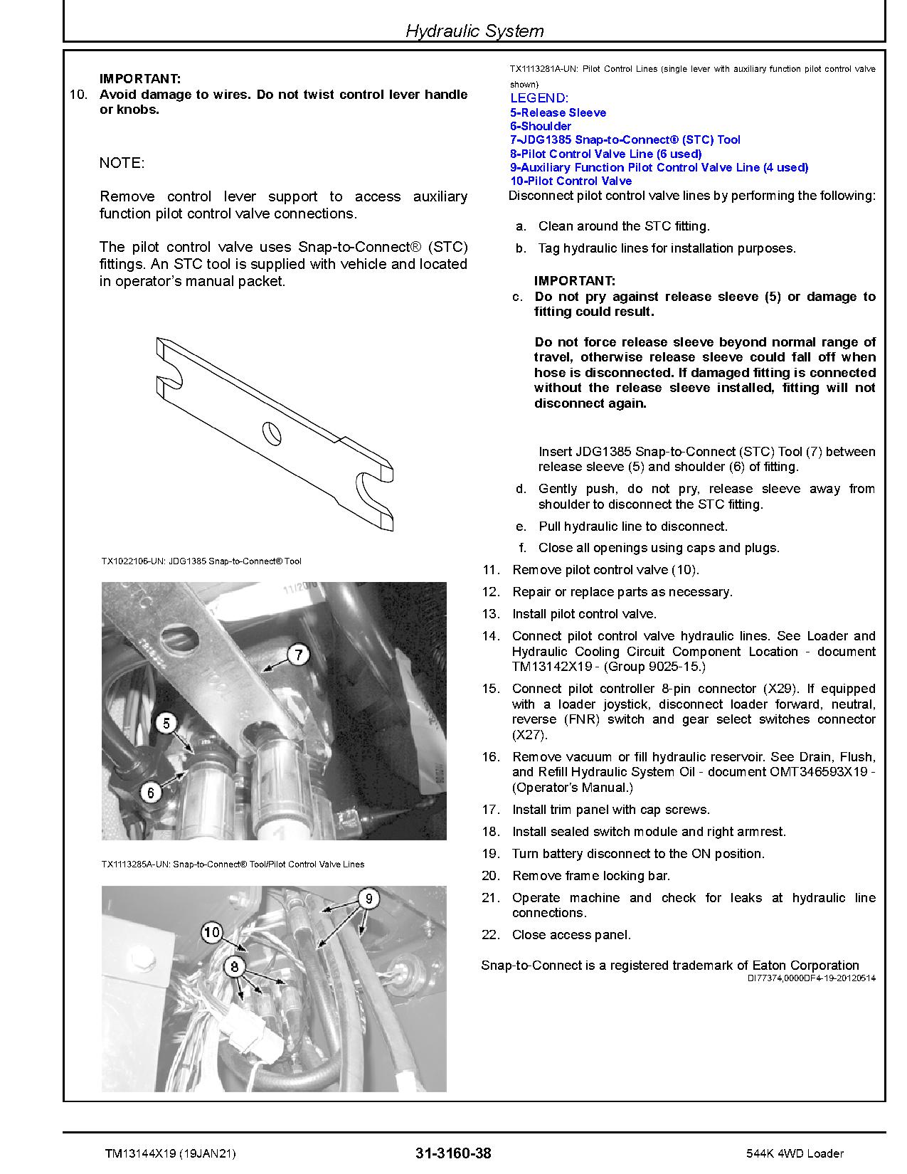 John Deere 544K 4WD Loaders Repair Manual TM13144X19 (4)