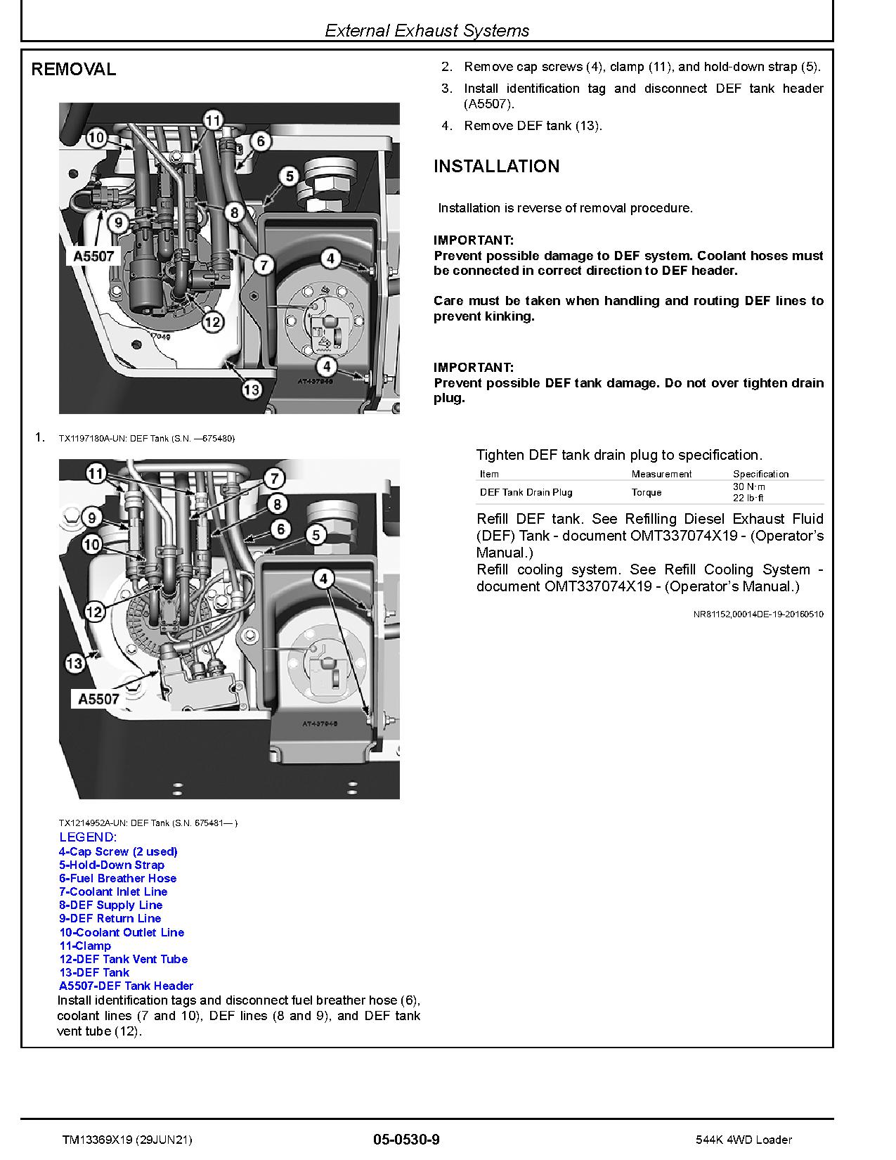John Deere 544K 4WD Loaders Repair Manual TM13369X19 (4)