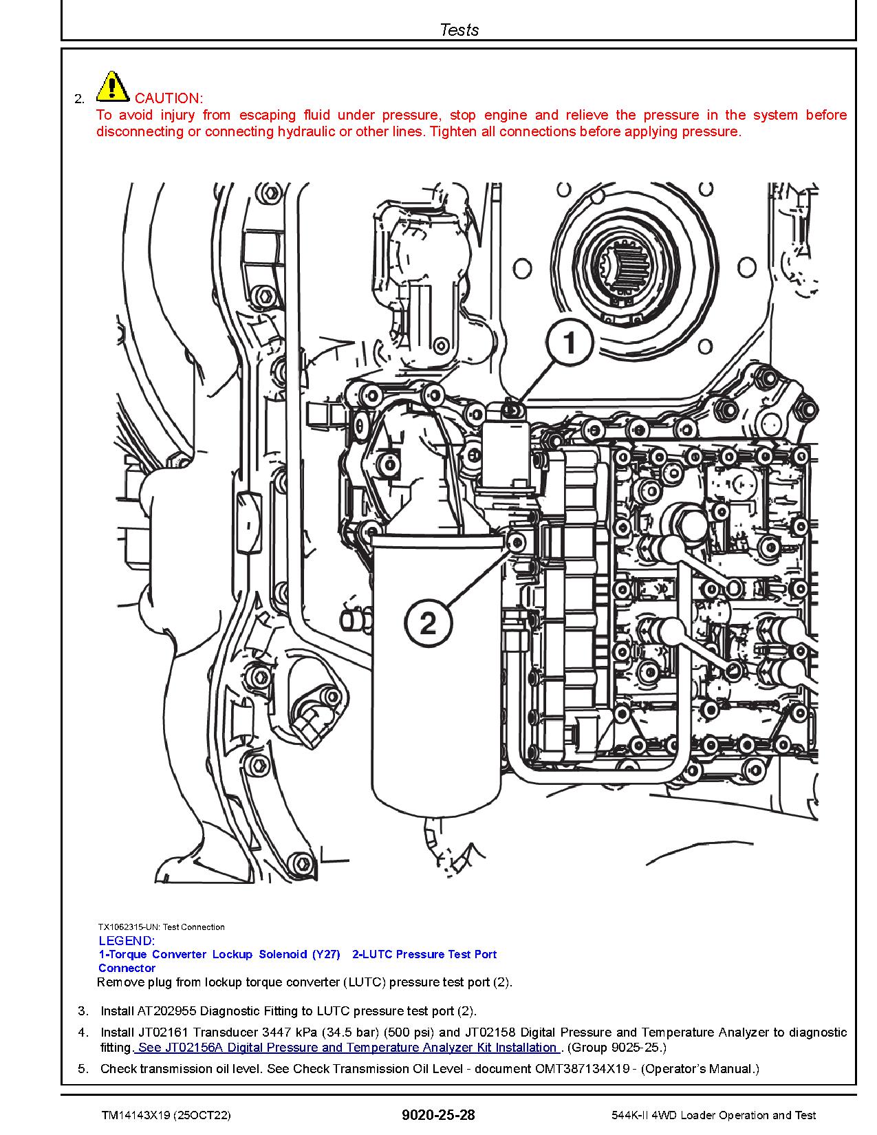 John Deere 544K II 4WD Loaders Operation Test Manual TM14143X19 (4)