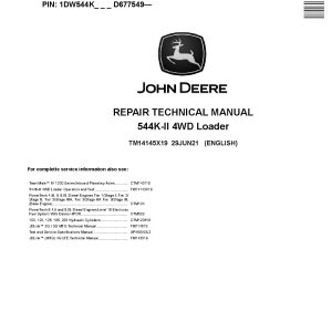 John Deere 544K II 4WD Loaders Repair Manual TM14145X19 (1)
