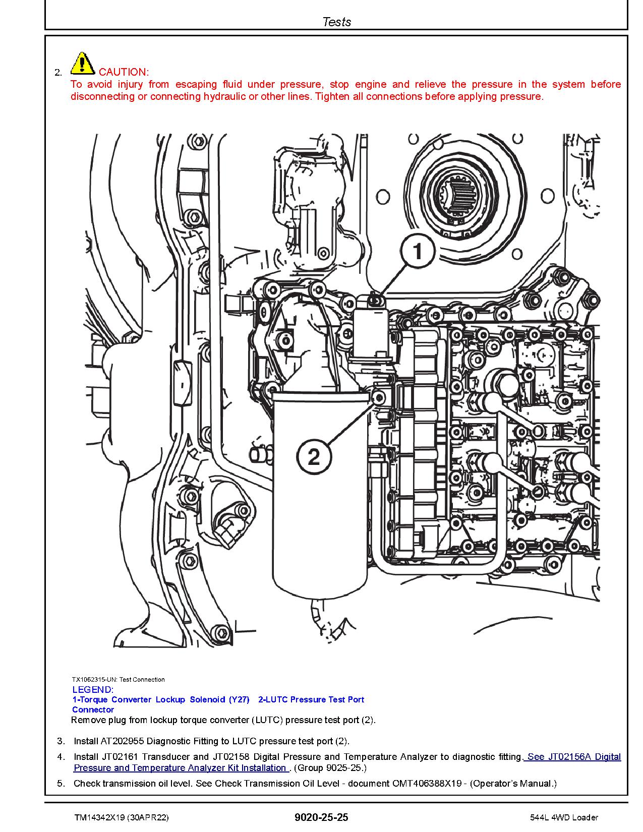 John Deere 544L 4WD Loaders Operation Test Manual TM14342X19 (4)