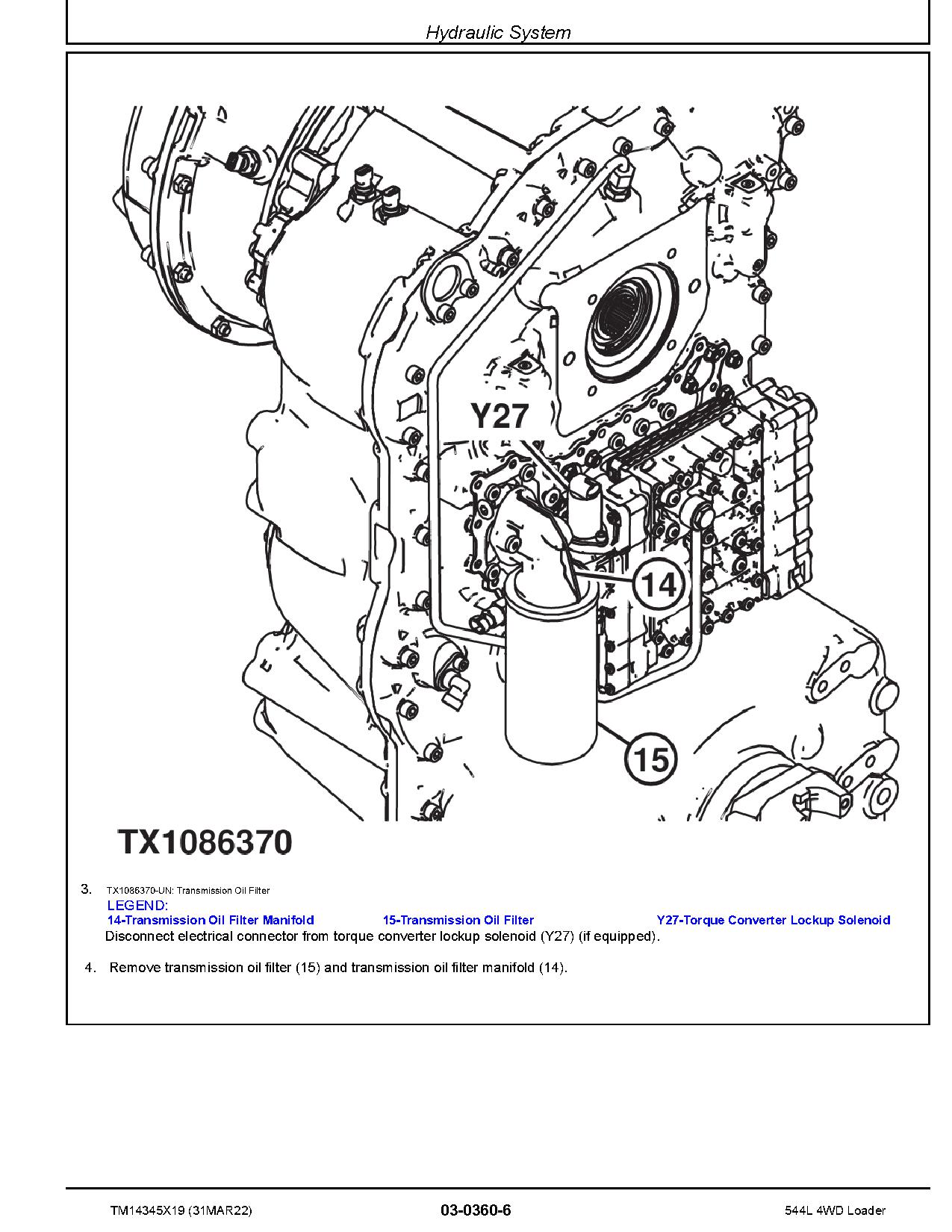 John Deere 544L 4WD Loaders Repair Manual TM14345X19 (2)