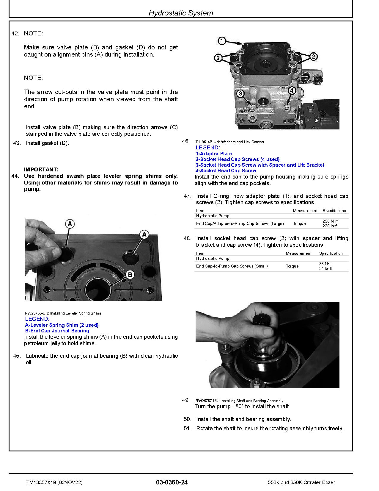 John Deere 550K 650K Crawler Dozers Repair Manual TM13357X19 (3)