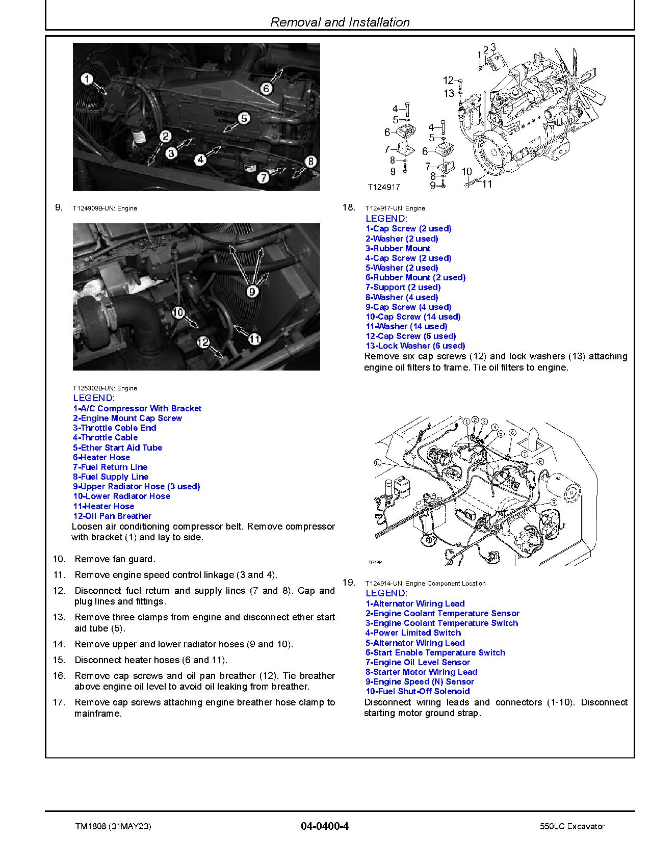John Deere 550LC Crawler Excavators Metric Repair Manual TM1808 (2)
