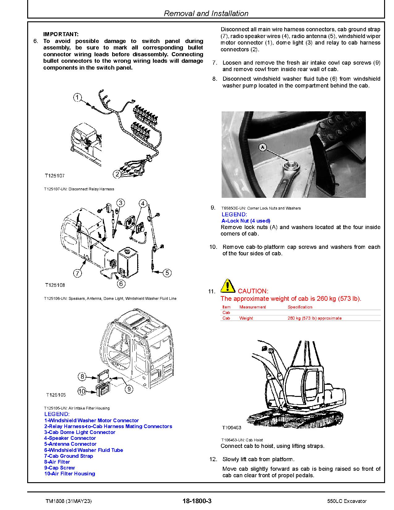 John Deere 550LC Crawler Excavators Metric Repair Manual TM1808 (3)
