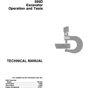John Deere 595D Wheeled Excavators Operation Test Manual TM1444 (1)