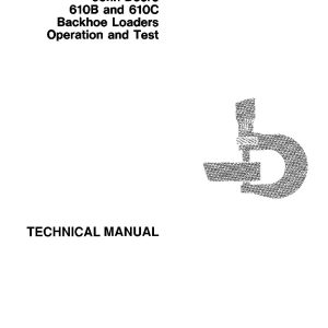 John Deere 610B 610C Backhoe Loaders Operation Test Manual TM1446 (1)