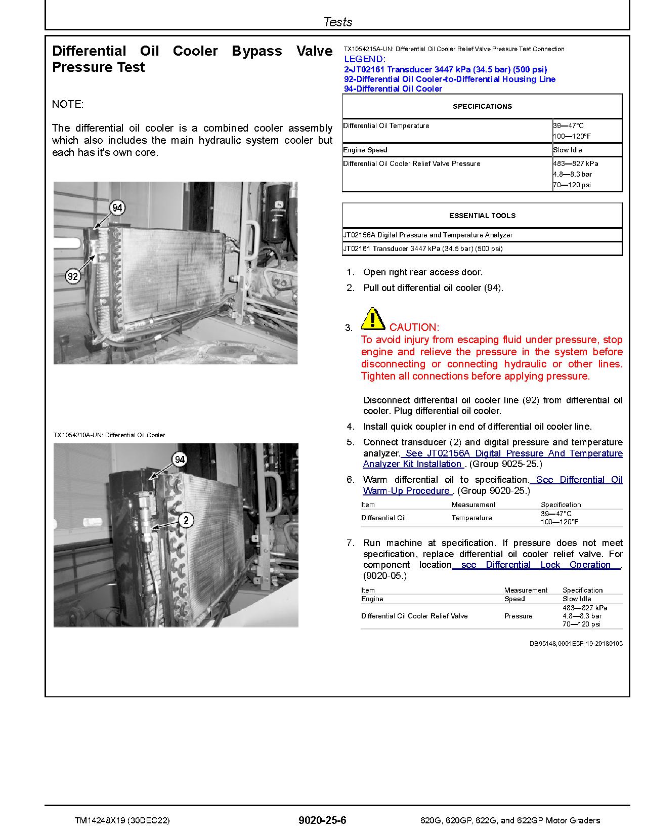 John Deere 620G 620GP 622G 622GP Motor Graders Operation Test Manual TM14248X19 (4)
