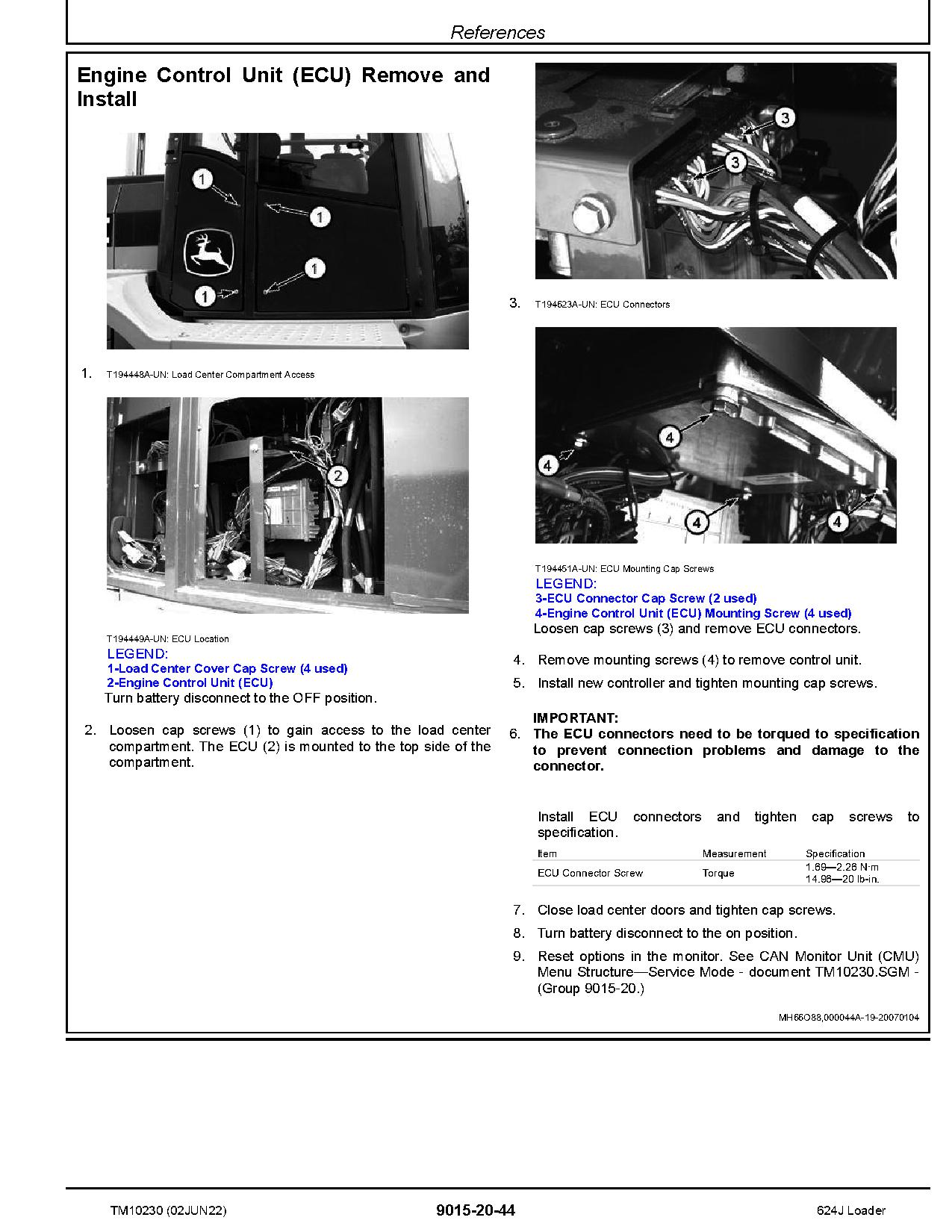 John Deere 624J 4WD Loaders Operation Test Manual TM10230 (3)