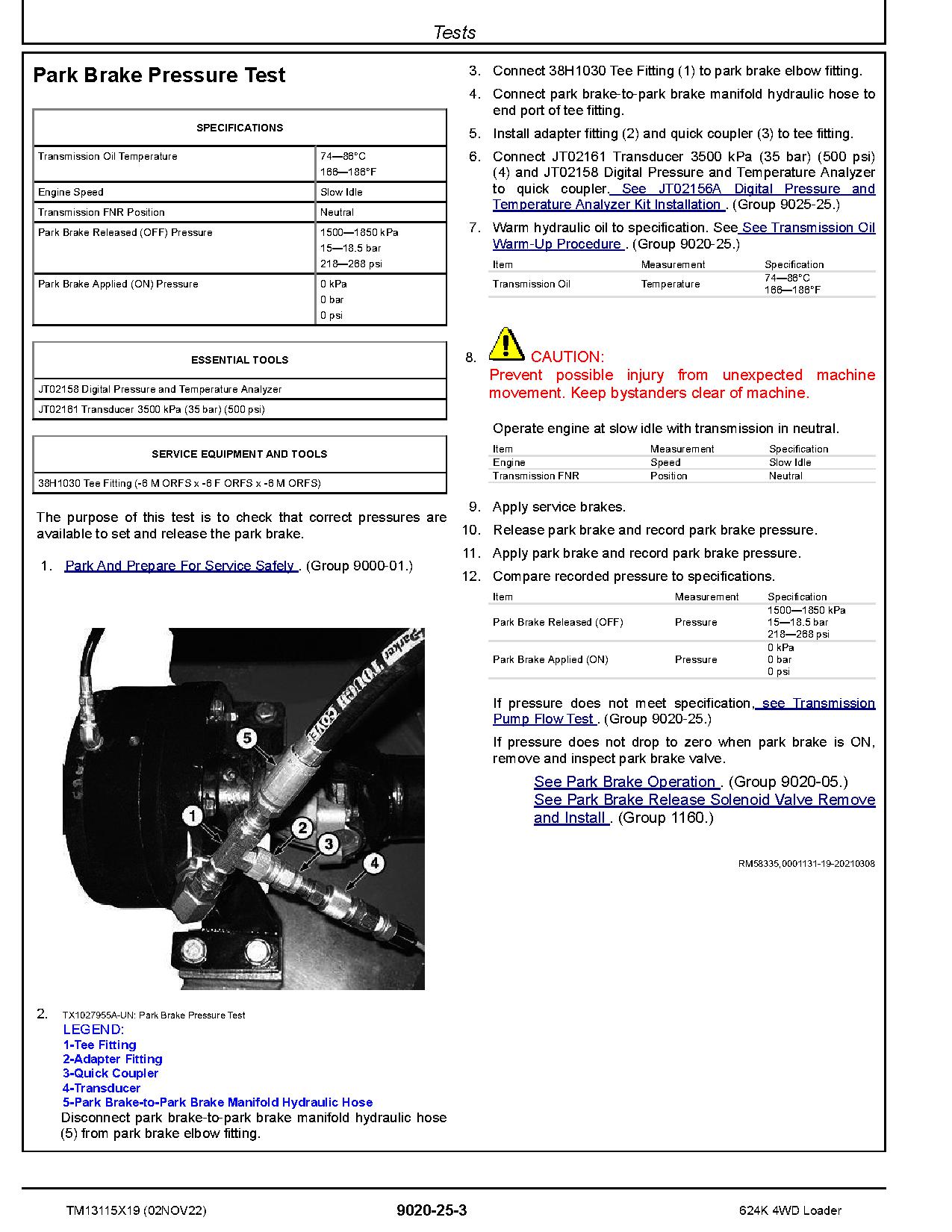 John Deere 624K 4WD Loaders Operation Test Manual TM13115X19 (3)