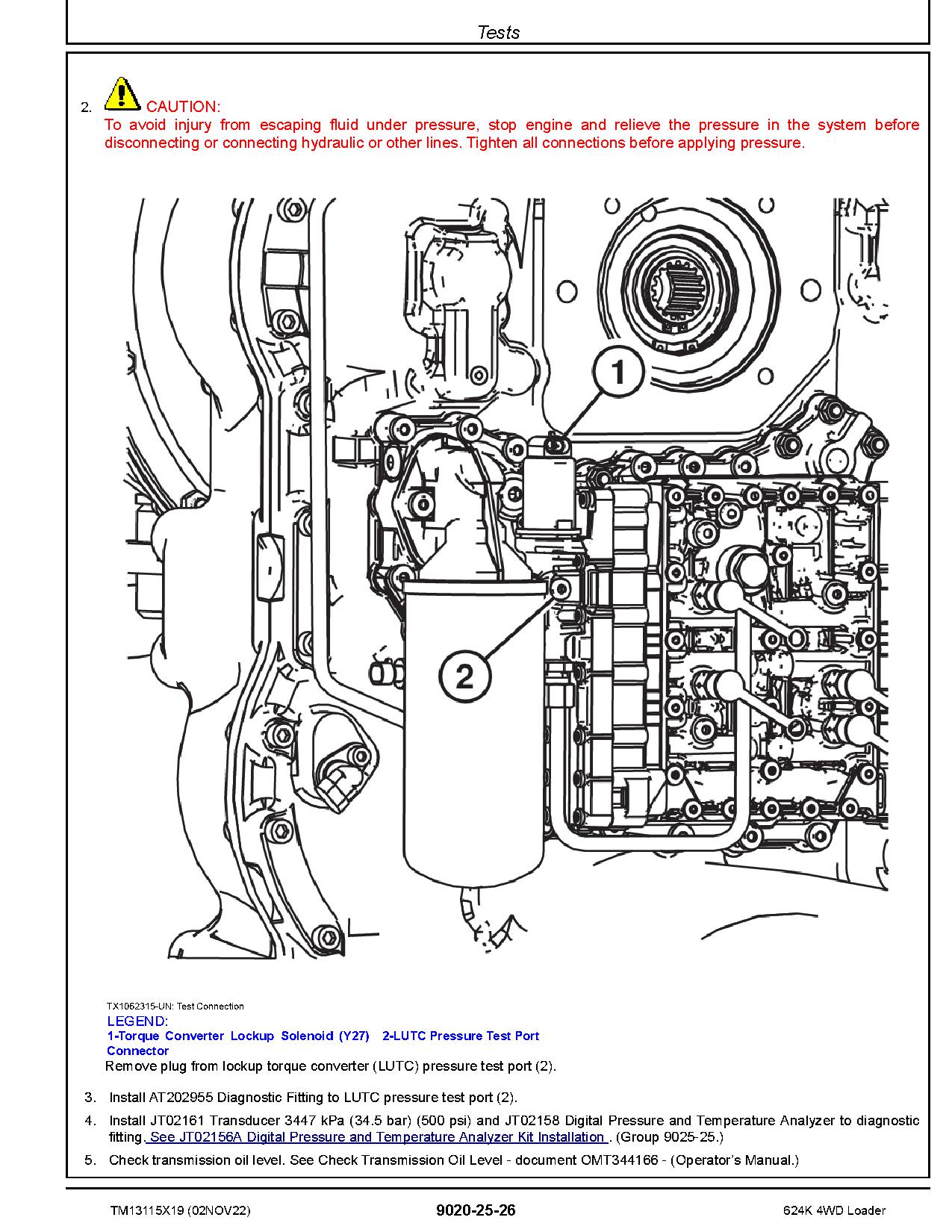 John Deere 624K 4WD Loaders Operation Test Manual TM13115X19 (4)