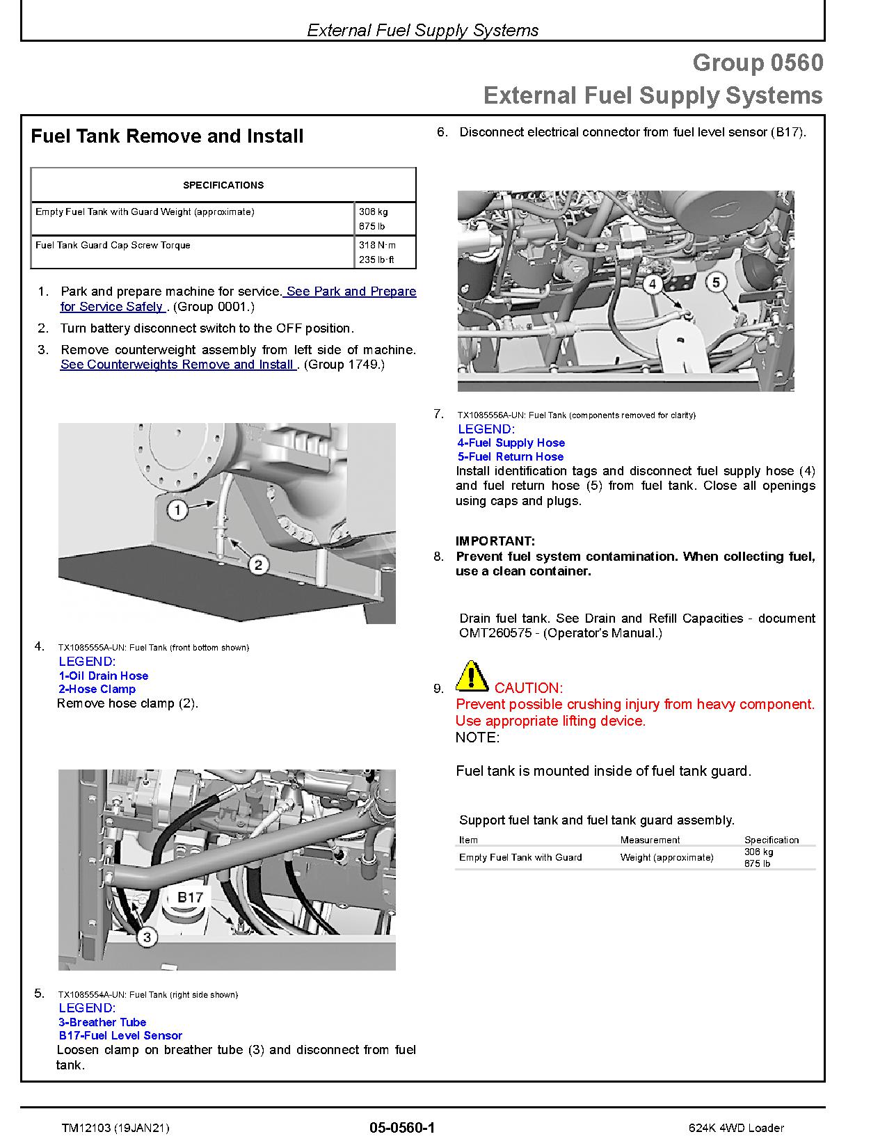 John Deere 624K 4WD Loaders Repair Manual TM12103 (3)