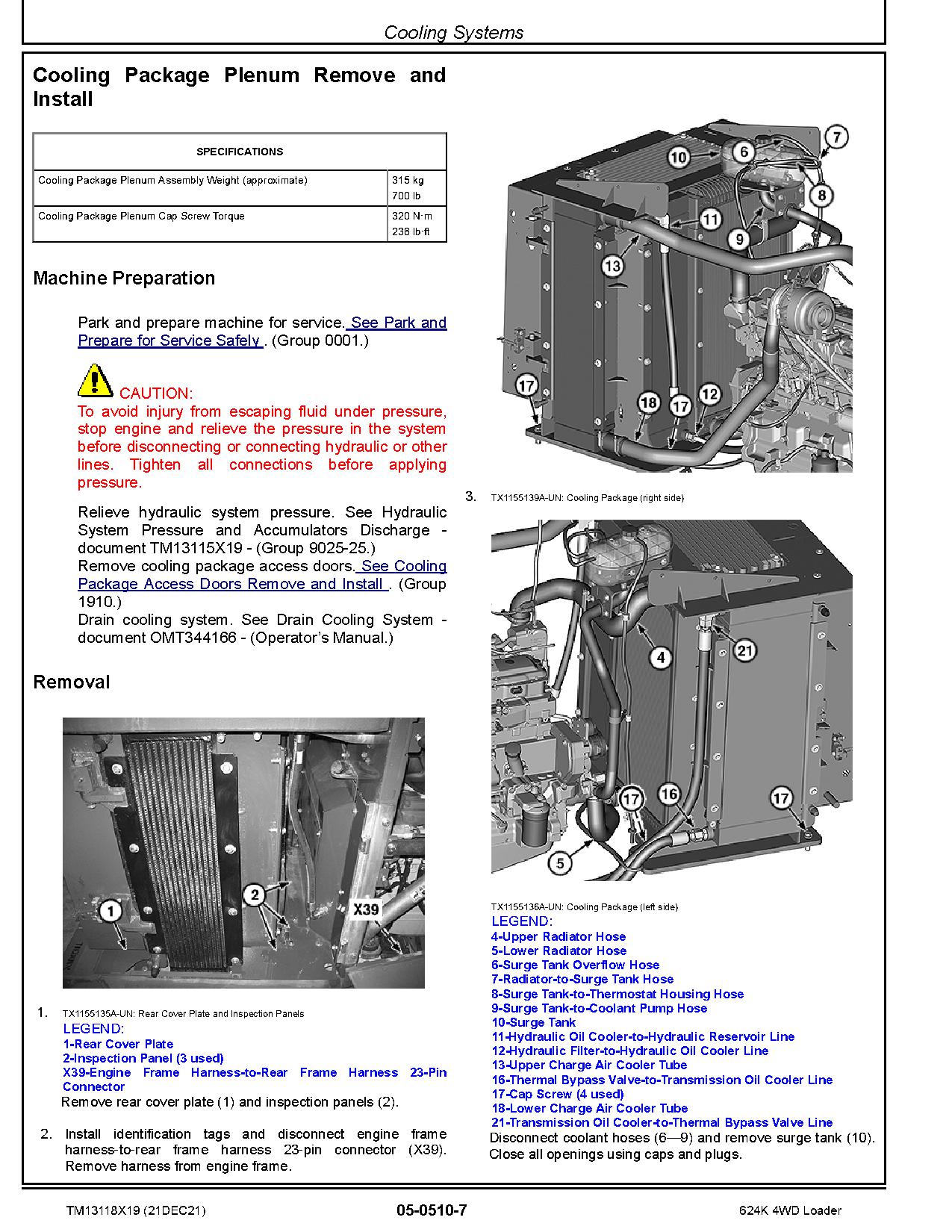 John Deere 624K 4WD Loaders Repair Manual TM13118X19 (4)