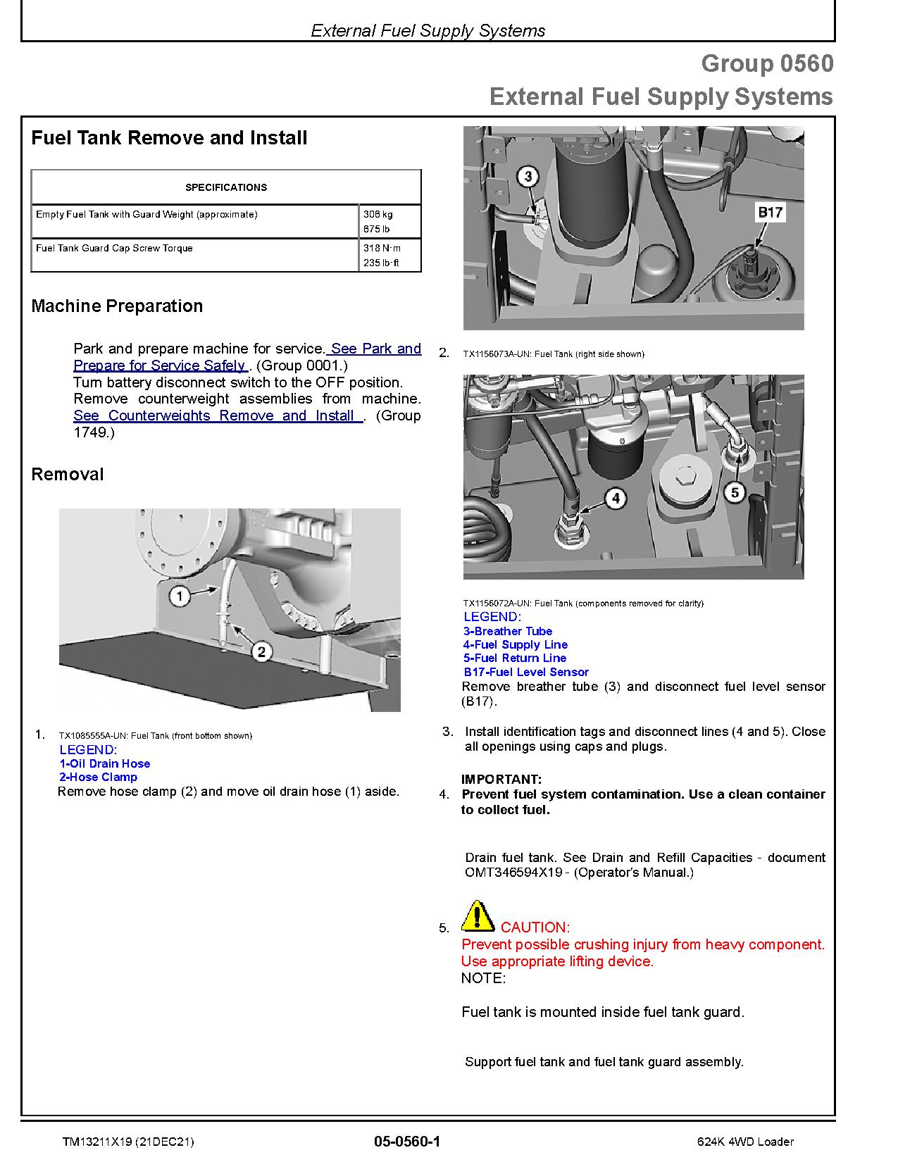 John Deere 624K 4WD Loaders Repair Manual TM13211X19 (3)