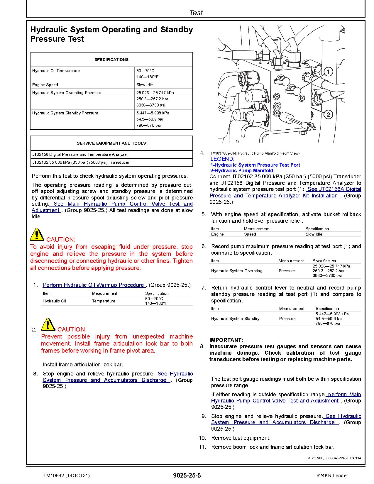 John Deere 624KR 4WD Loaders Operation Test Manual TM10692 (4)