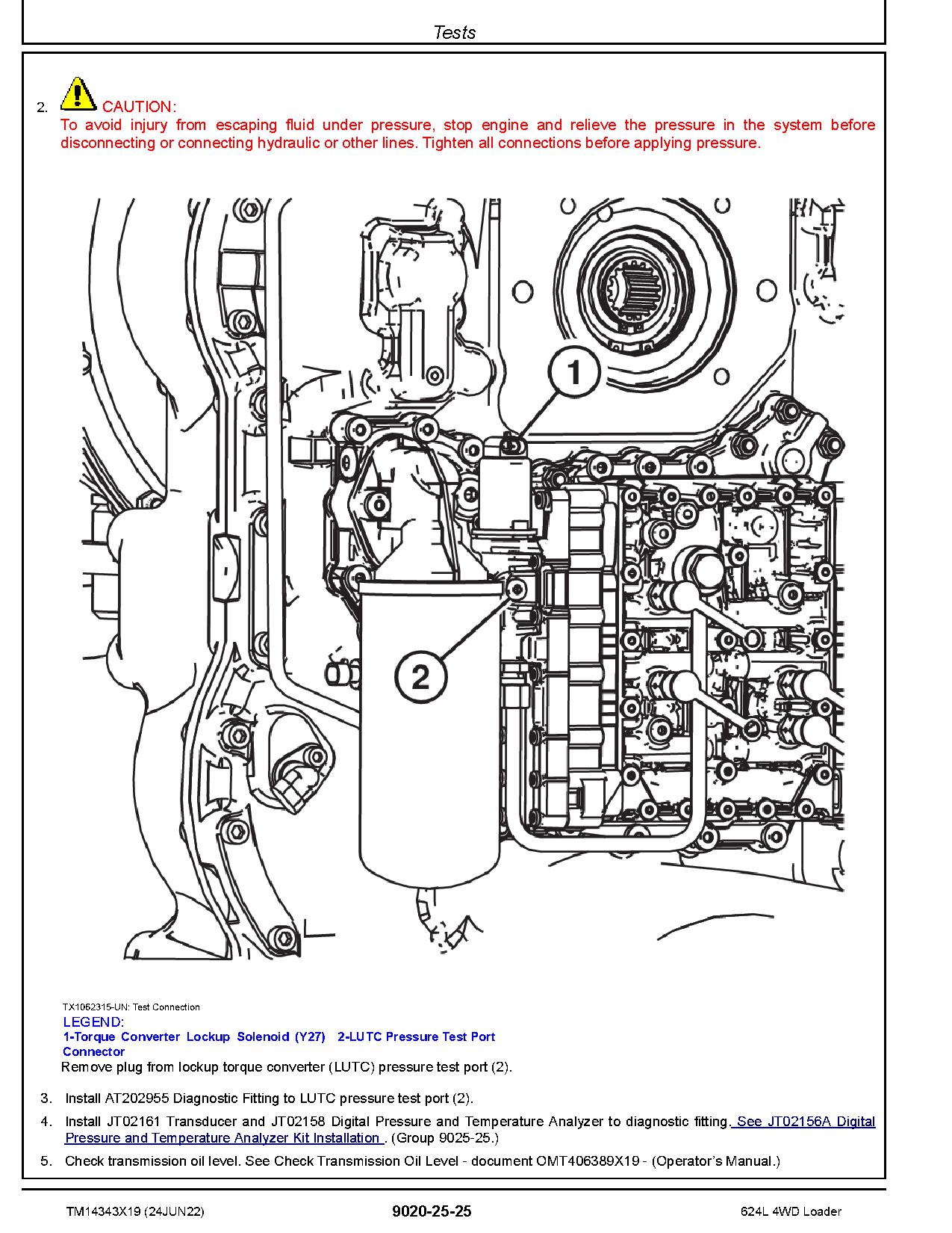 John Deere 624L 4WD Loaders Operation Test Manual TM14343X19 (4)