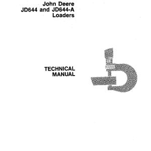 John Deere 644 644A Wheel Loaders Technical Manual TM1011 (1)