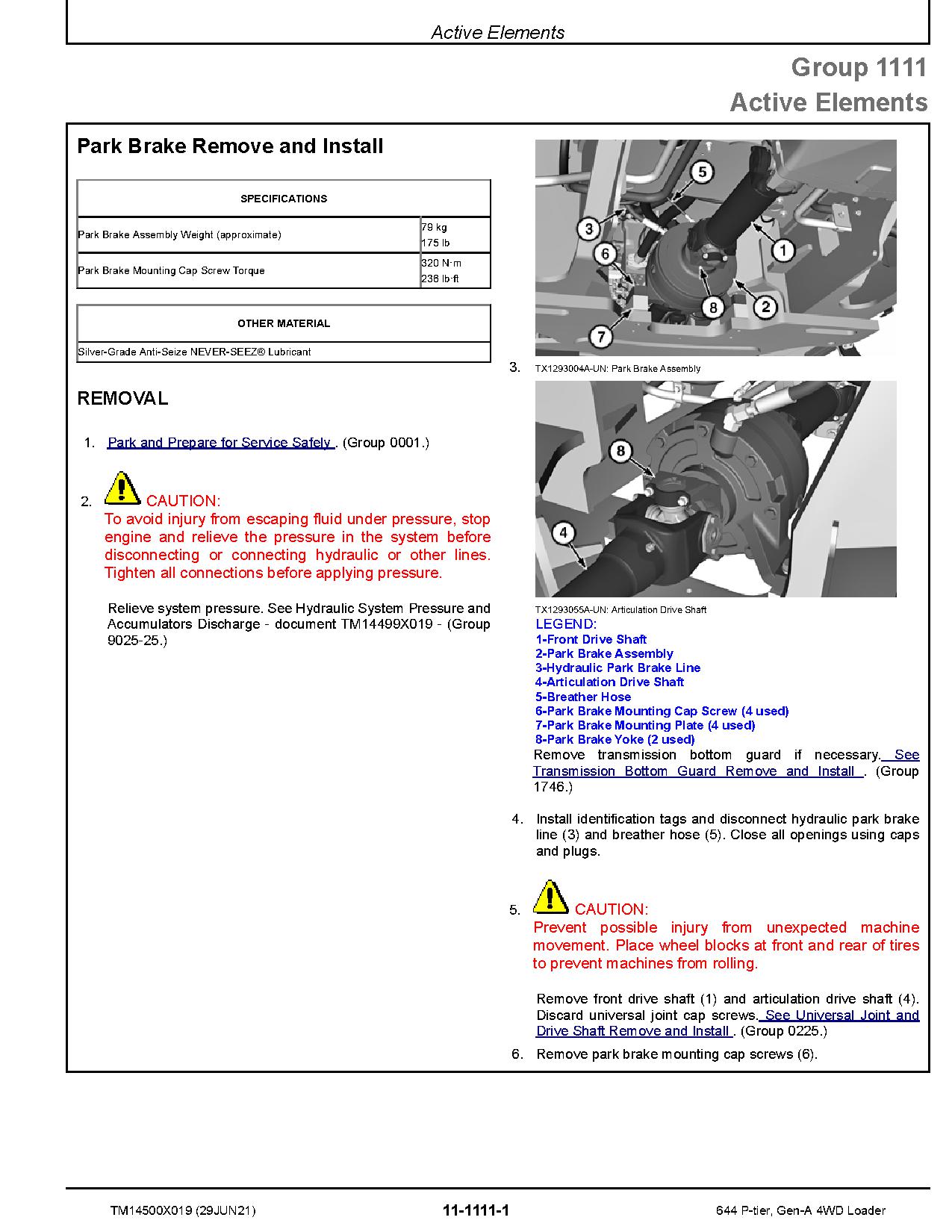John Deere 644 P Tier 4WD Wheel Loaders Repair Manual TM14500X019 (2)
