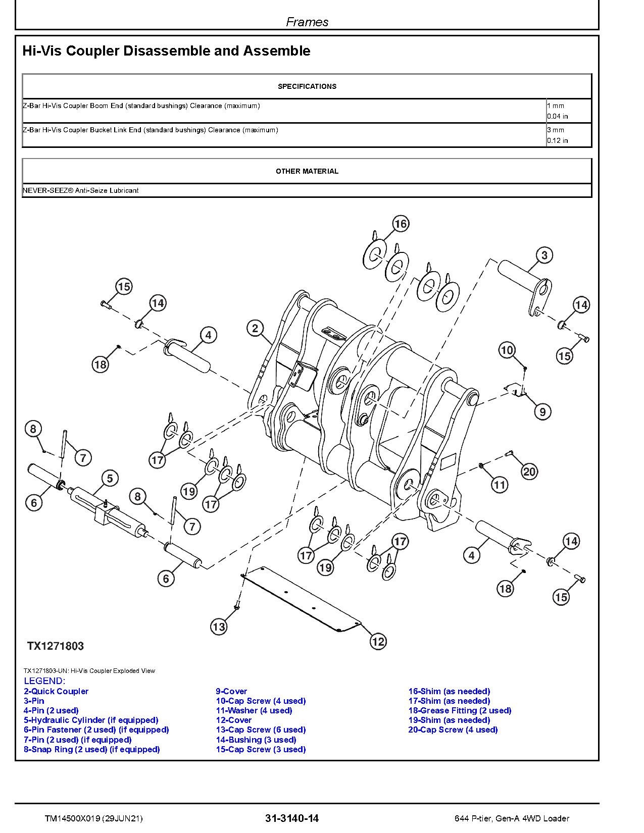 John Deere 644 P Tier 4WD Wheel Loaders Repair Manual TM14500X019 (4)