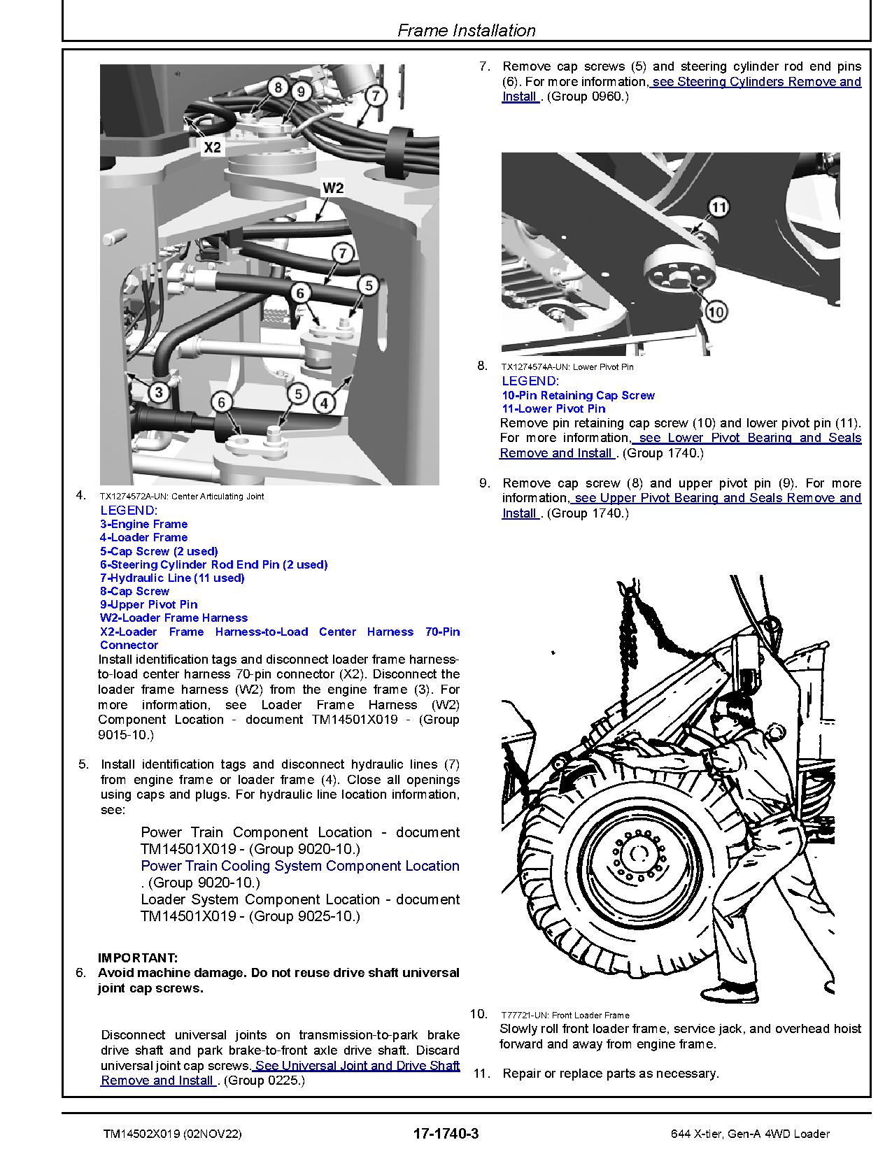 John Deere 644 X Tier 4WD Wheel Loaders Repair Manual TM14502X019 (2)
