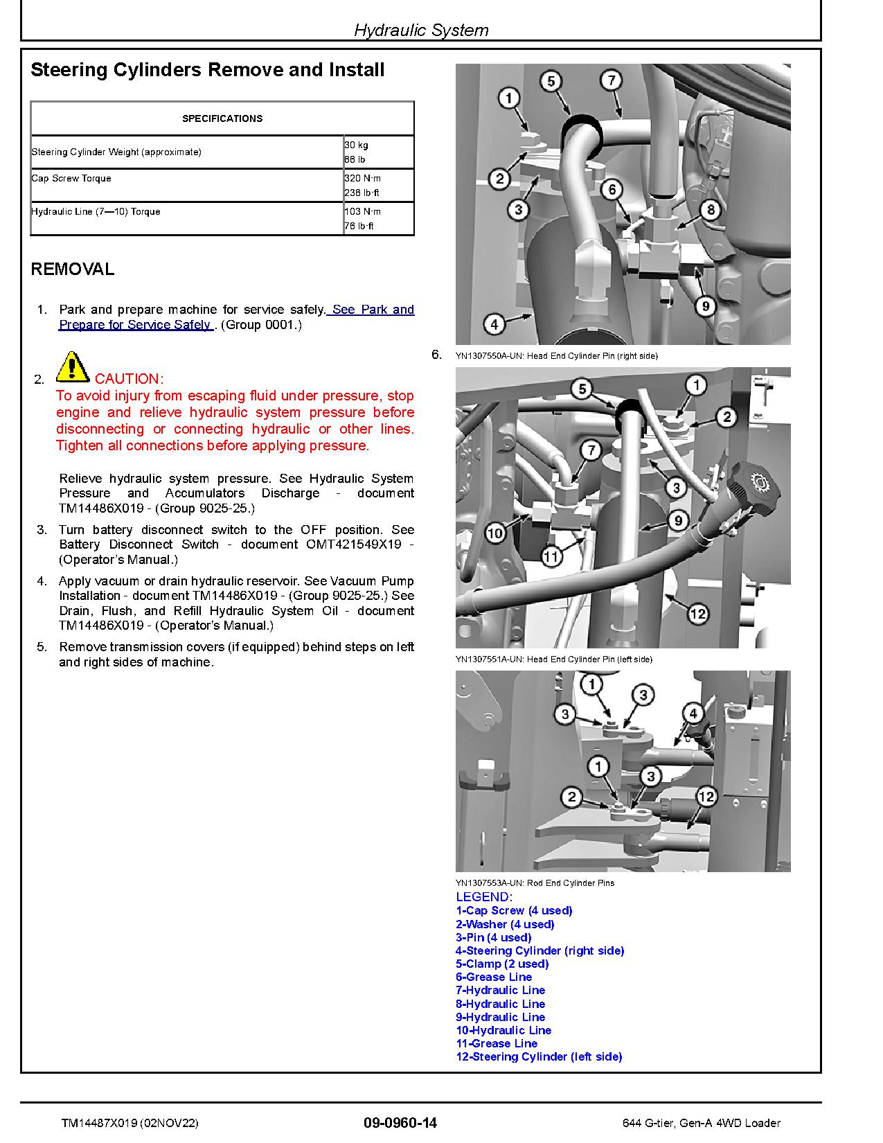 John Deere 644G Wheel Loaders Repair Manual TM14487X019 (2)