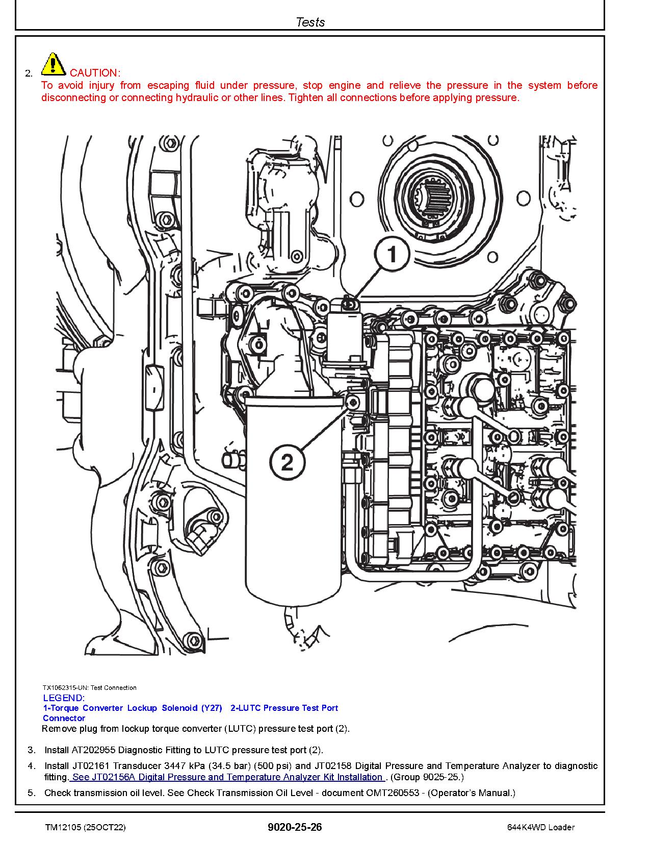 John Deere 644K 4WD Loaders Operation Test Manual TM12105 (4)
