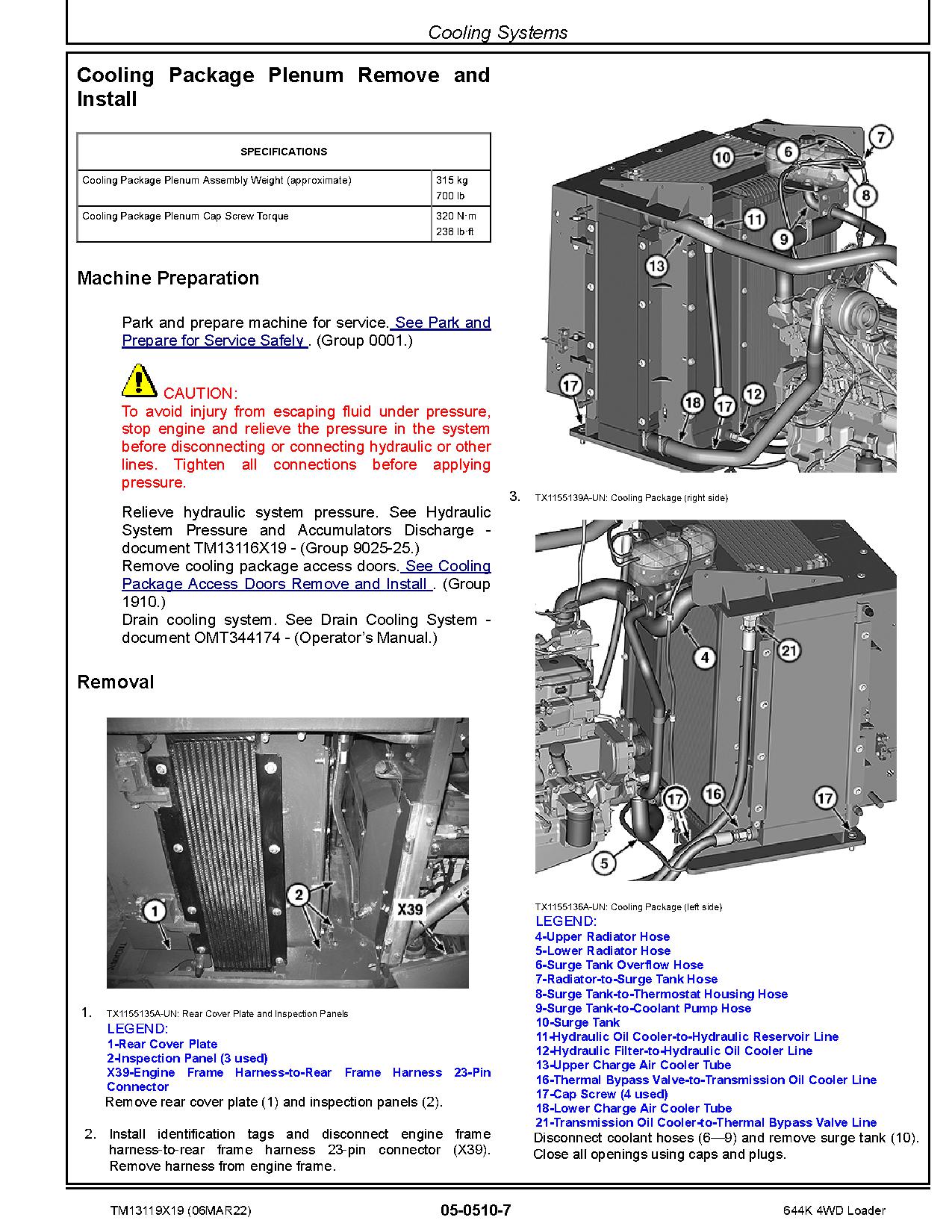 John Deere 644K 4WD Loaders Repair Manual TM13119X19 (4)