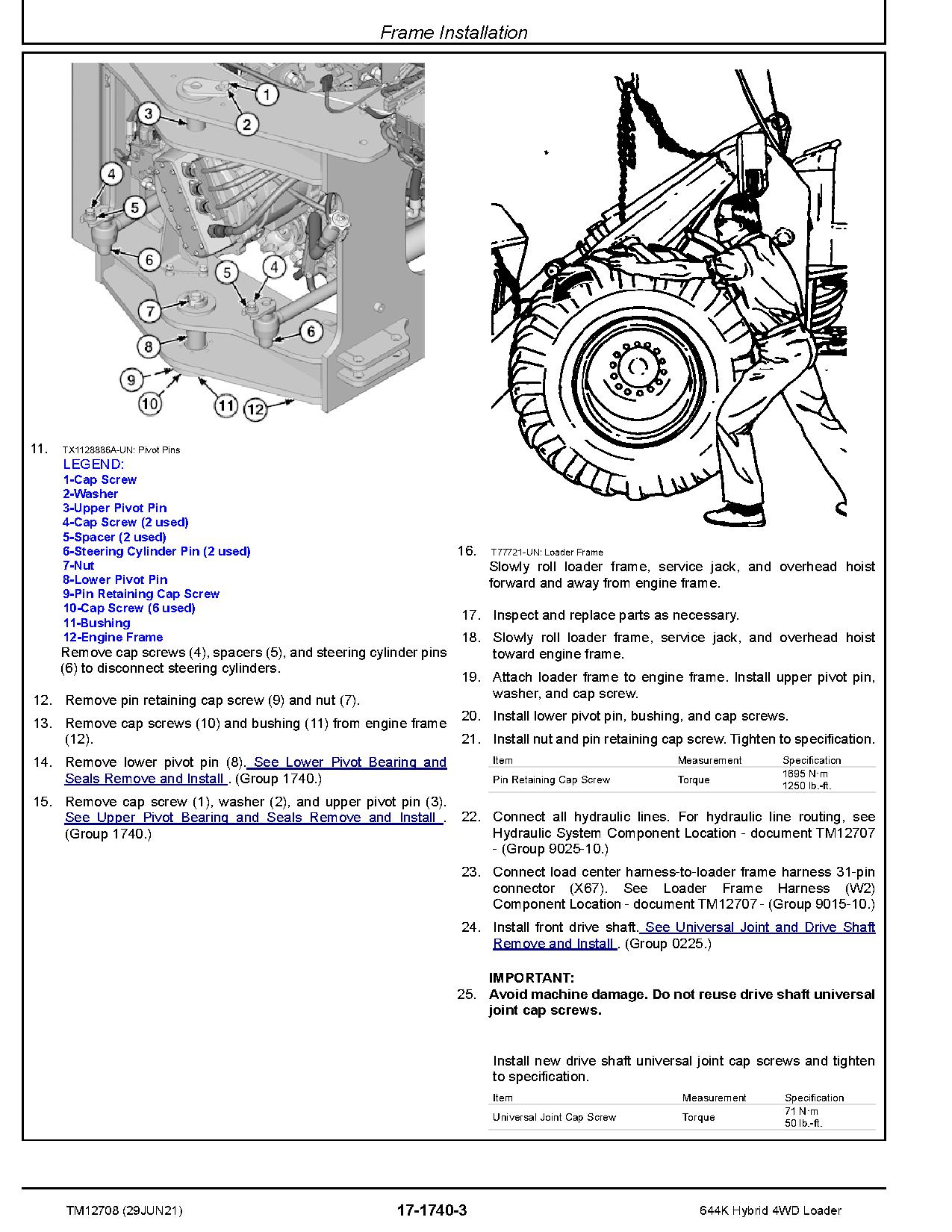 John Deere 644K Hybrid 4WD Loaders Repair Manual TM12708 (3)