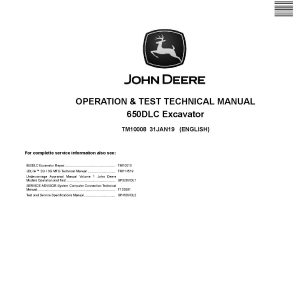 John Deere 650DLC Crawler Excavators Operation Test Manual TM10008 (1)