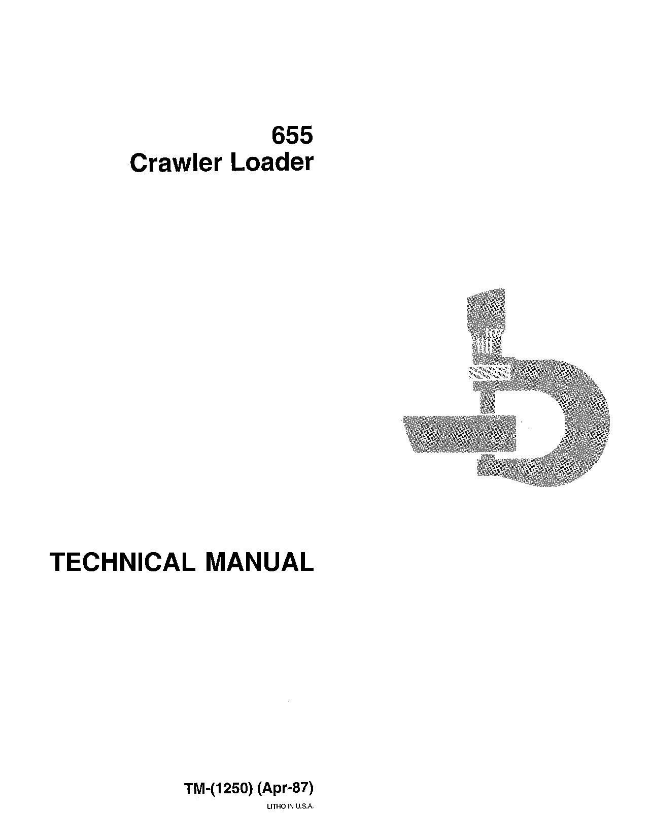 John Deere 655 Crawler Loaders Technical Manual TM1250 (1)