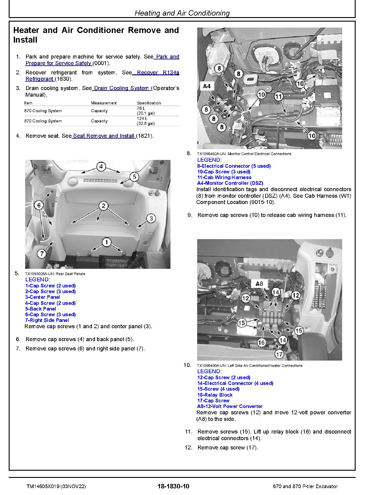 John Deere 670 P Tier 870 P Tier Crawler Excavators Repair Manual TM14605X019 (2)
