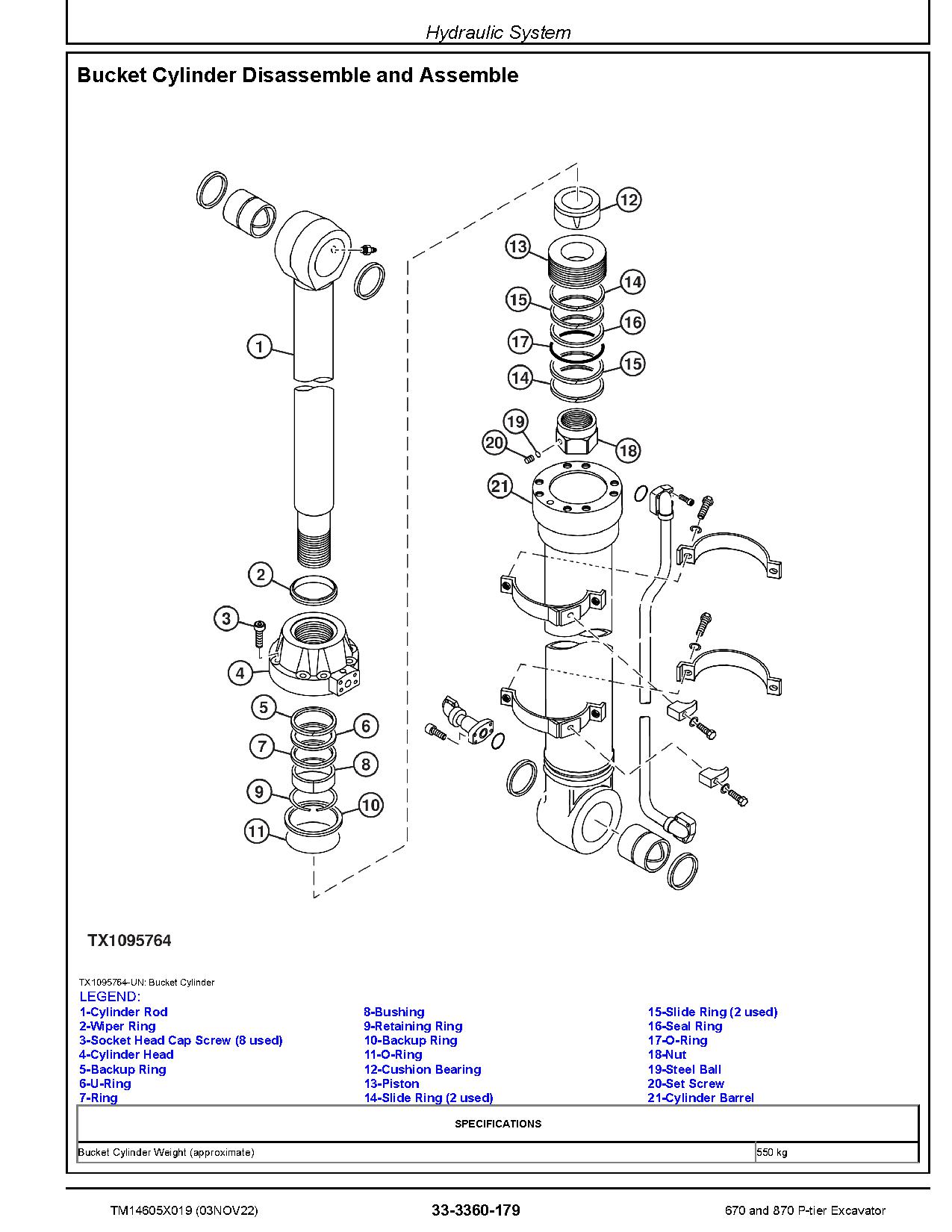 John Deere 670 P Tier 870 P Tier Crawler Excavators Repair Manual TM14605X019 (4)