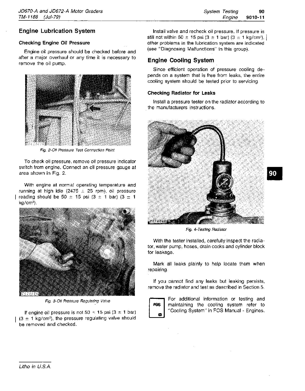 John Deere 670A 672A Motor Graders Operation Test Manual TM1188op (2)
