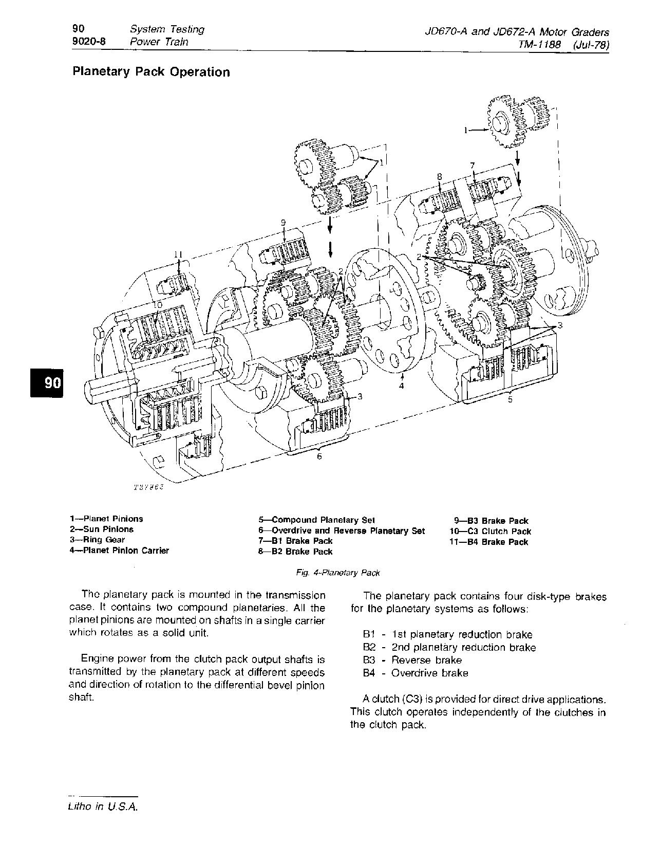 John Deere 670A 672A Motor Graders Operation Test Manual TM1188op (3)