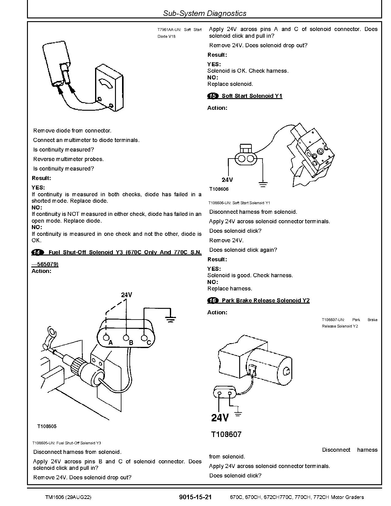 John Deere 670C 670CH 672CH 770C 770CH 772CH Motor Graders Operation Test Manual TM1606 (2)
