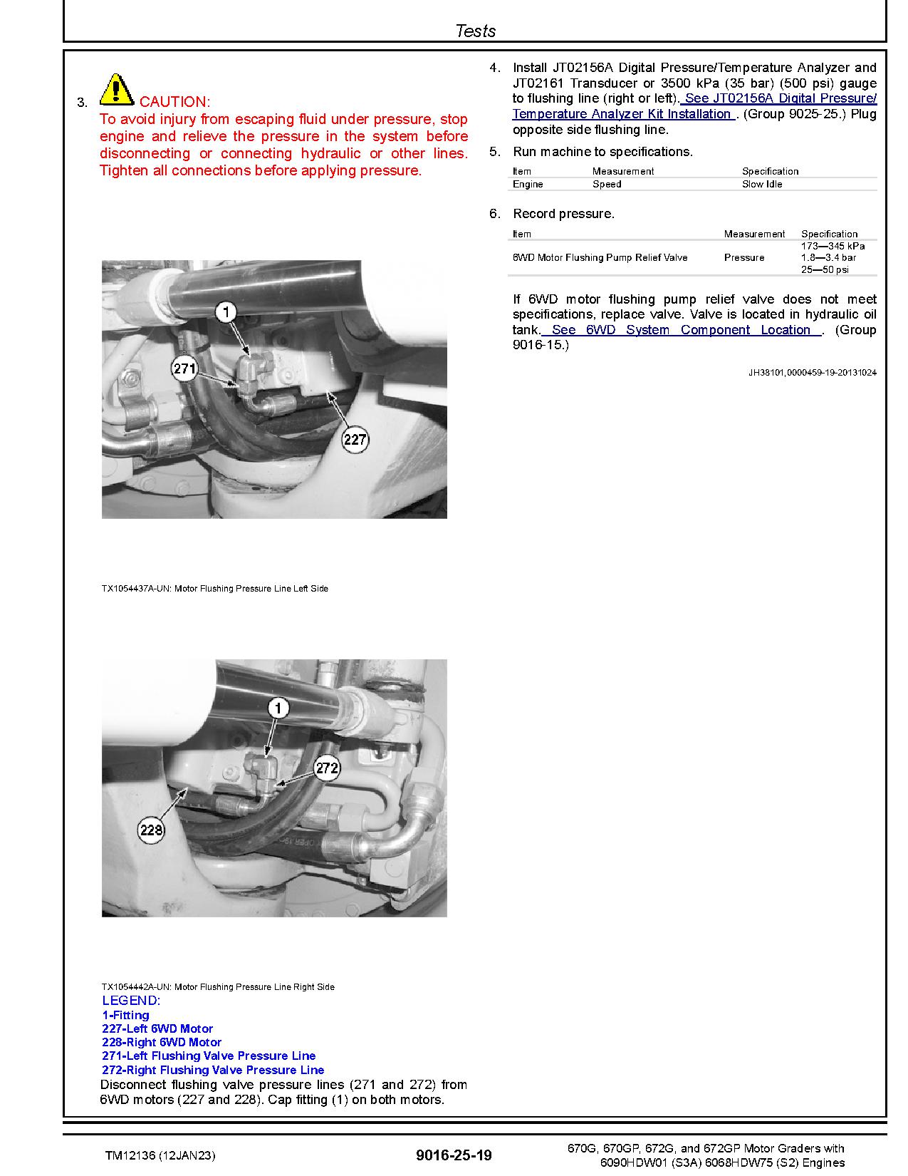 John Deere 670G 670GP 672G 672GP Motor Graders Operation Test Manual TM12136 (3)