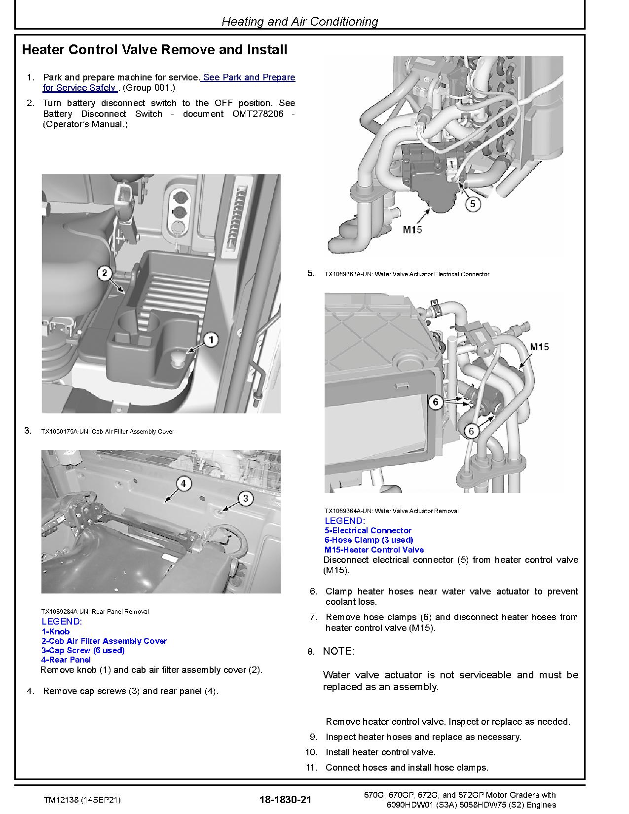 John Deere 670G 670GP 672G 672GP Motor Graders Repair Manual TM12138 (3)