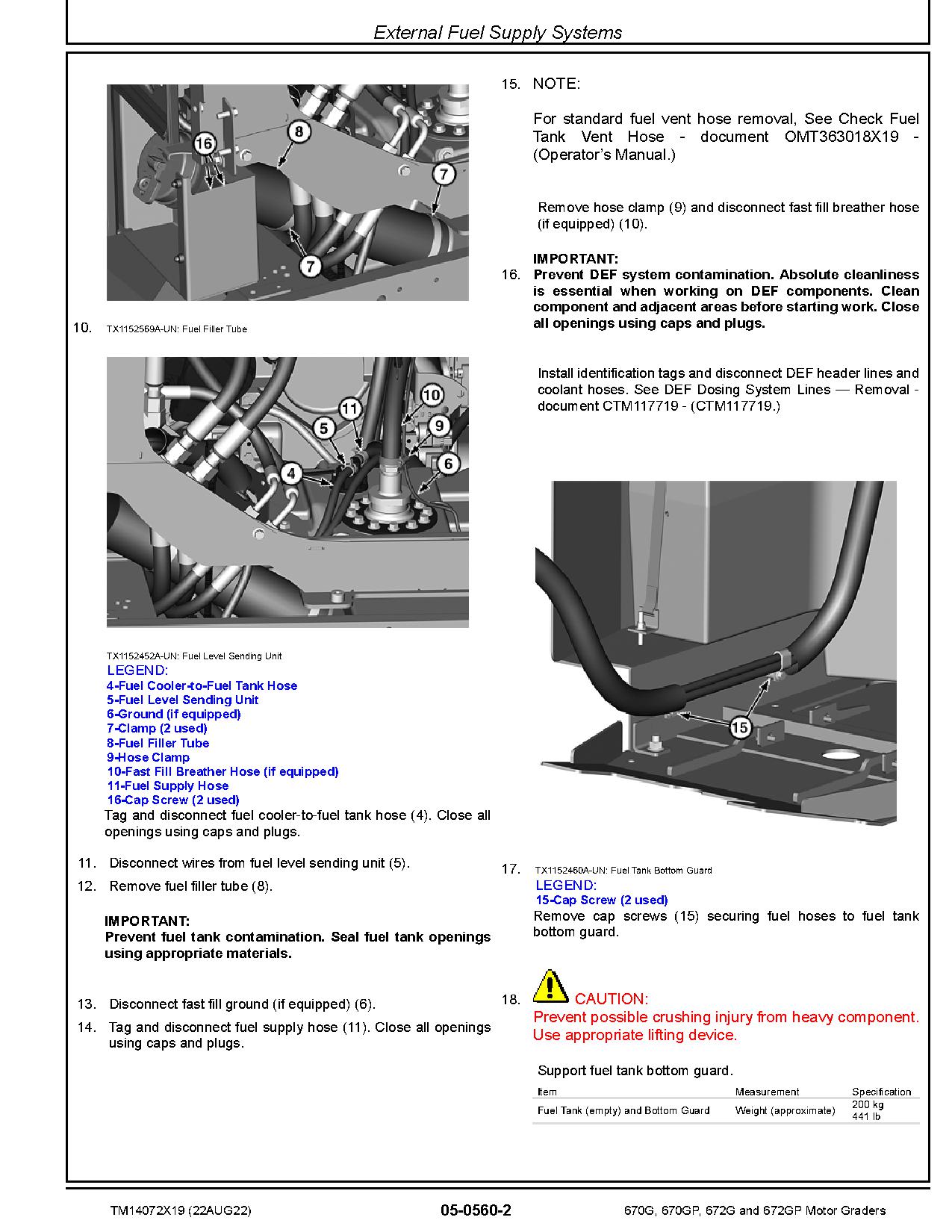 John Deere 670G 670GP 672G 672GP Motor Graders Repair Manual TM14072X19 (2)