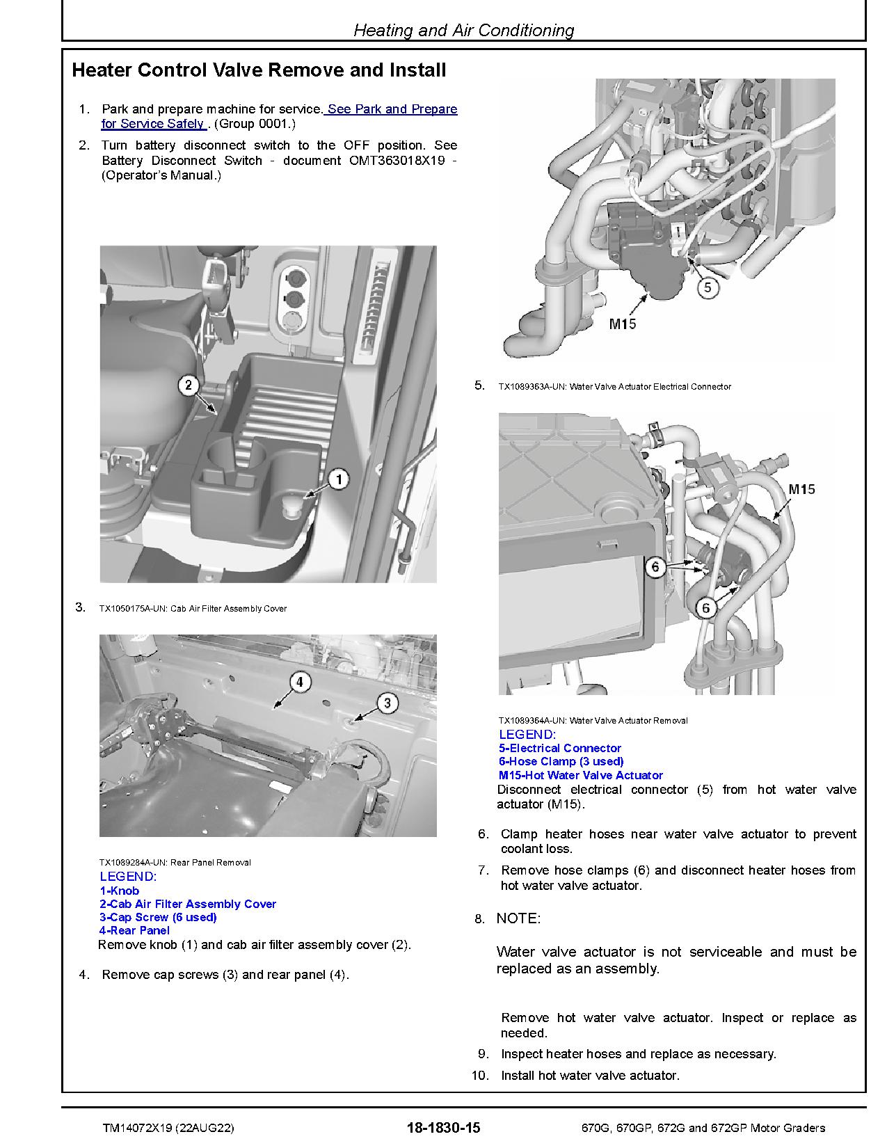 John Deere 670G 670GP 672G 672GP Motor Graders Repair Manual TM14072X19 (3)