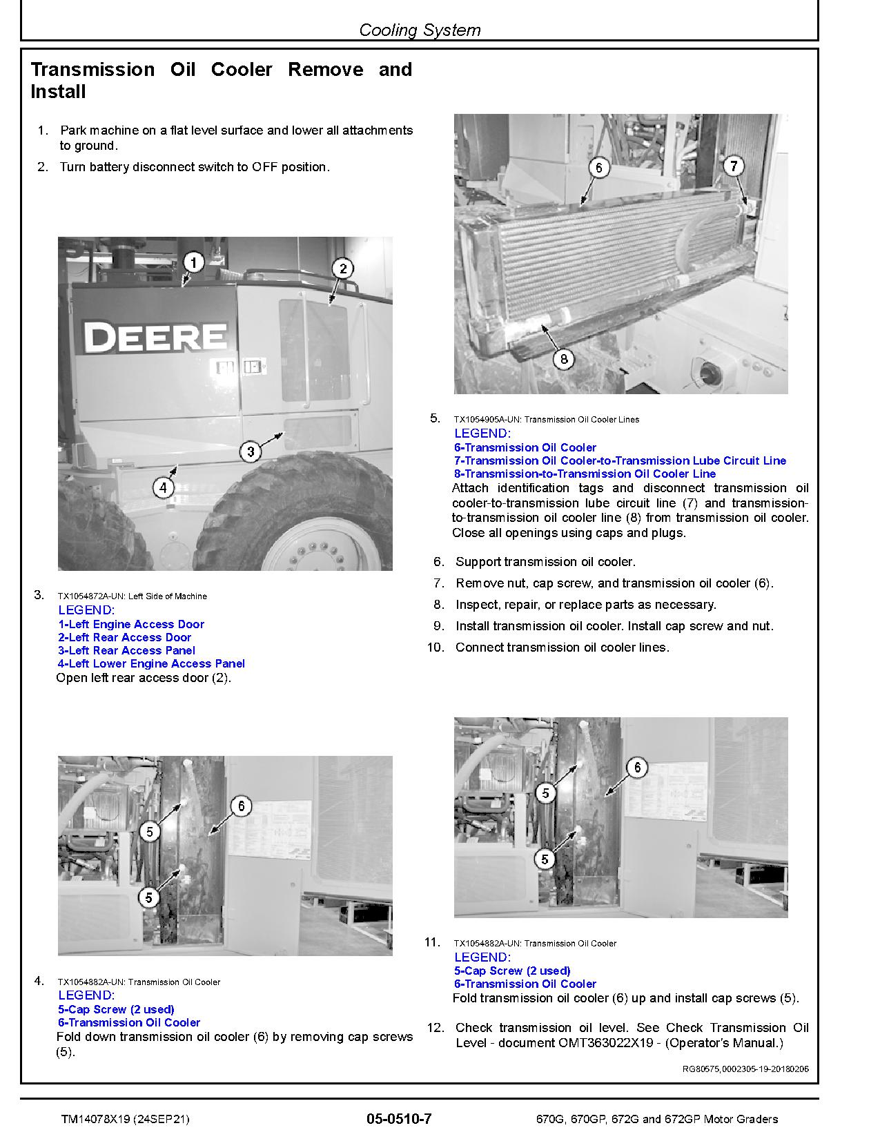 John Deere 670G 670GP 672G 672GP Motor Graders Repair Manual TM14078X19 (2)