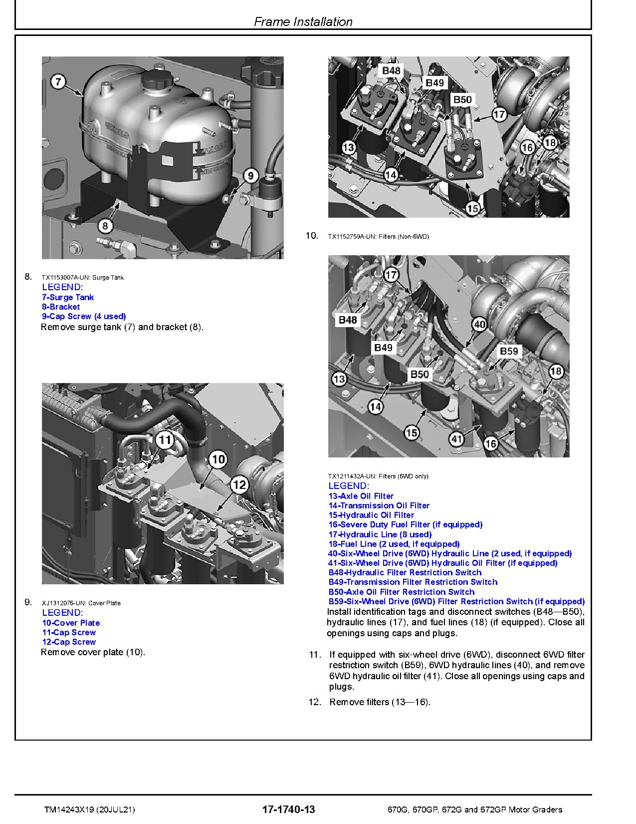John Deere 670G 670GP 672G 672GP Motor Graders Repair Manual TM14243X19 (3)
