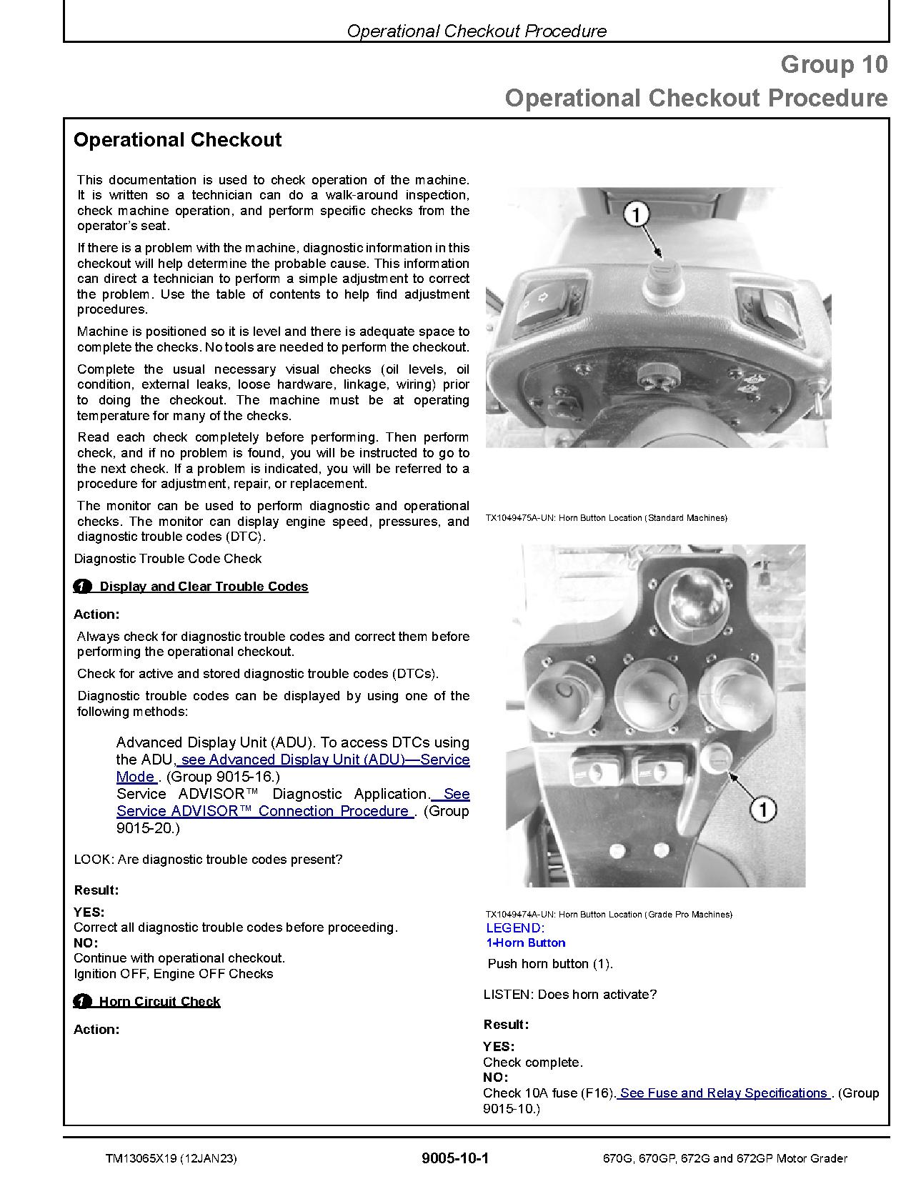 John Deere 670G 672G 670GP 672GP Motor Graders Operation Test Manual TM13065X19 (2)