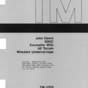 John Deere 690CR Excavators Technical Manual TM1329 (1)