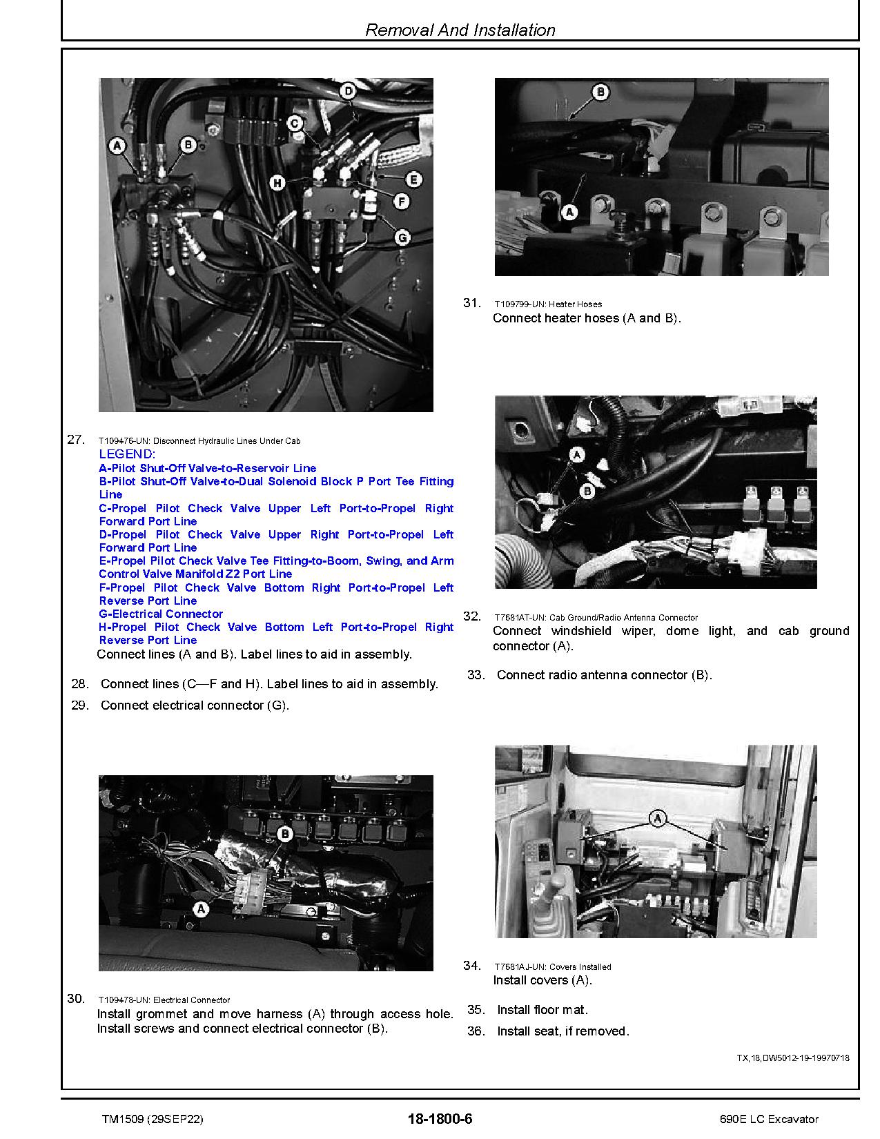 John Deere 690E LC Crawler Excavators Repair Manual TM1509 (2)