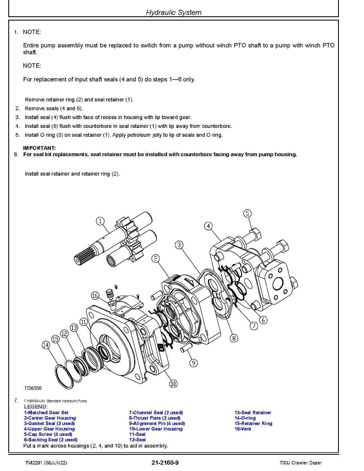 John Deere 700J Crawler Dozers Repair Manual TM2291 (4)