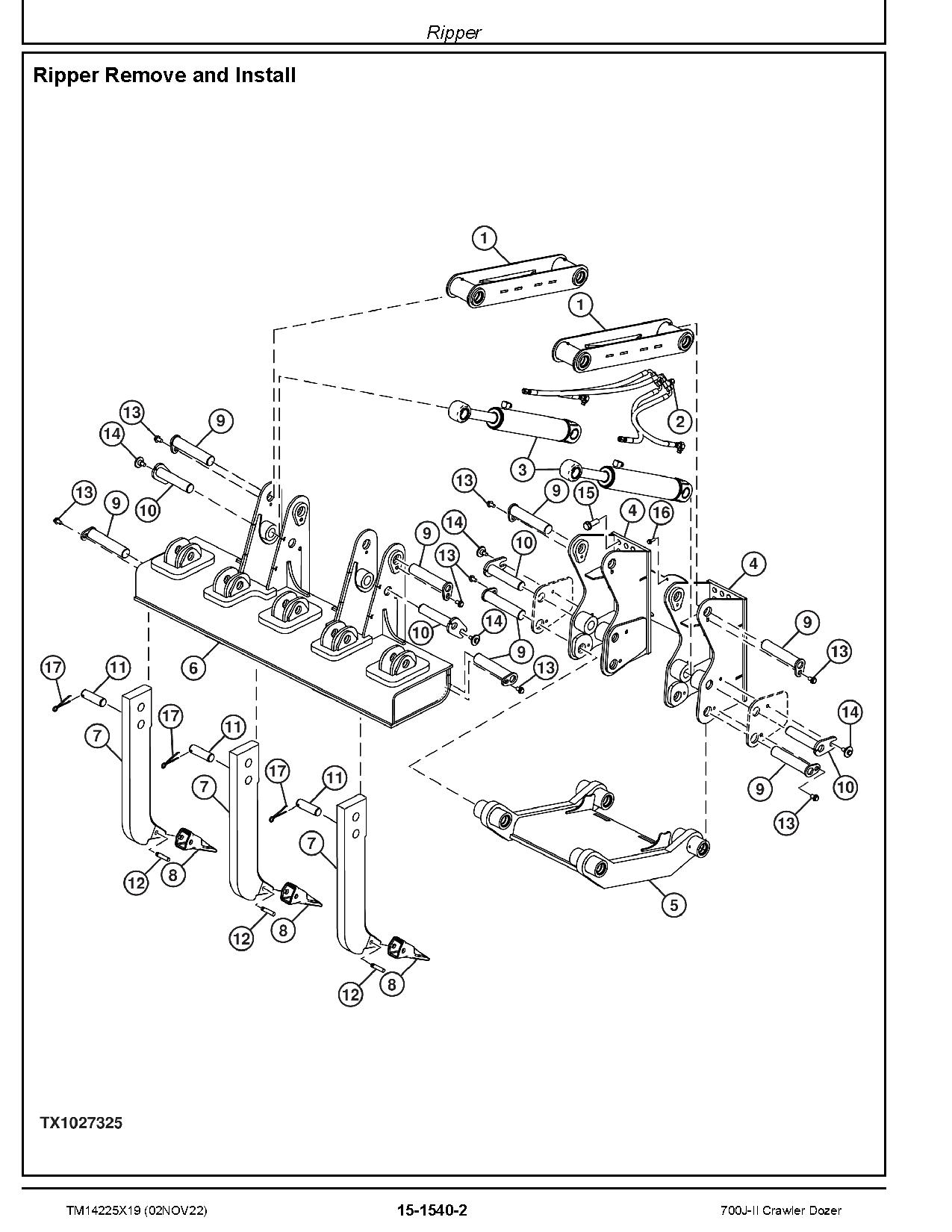 John Deere 700J II Crawler Dozers Repair Manual TM14225X19 (3)