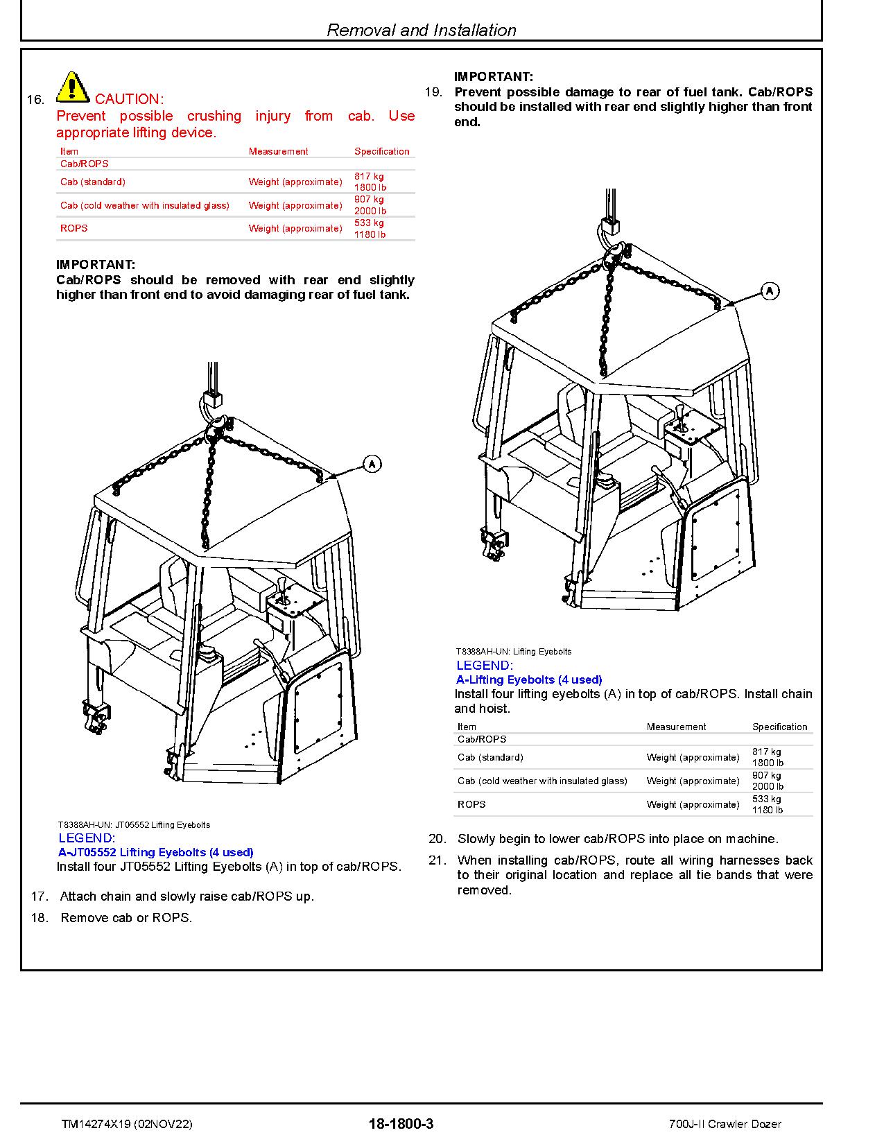 John Deere 700J II Crawler Dozers Repair Manual TM14274X19 (3)
