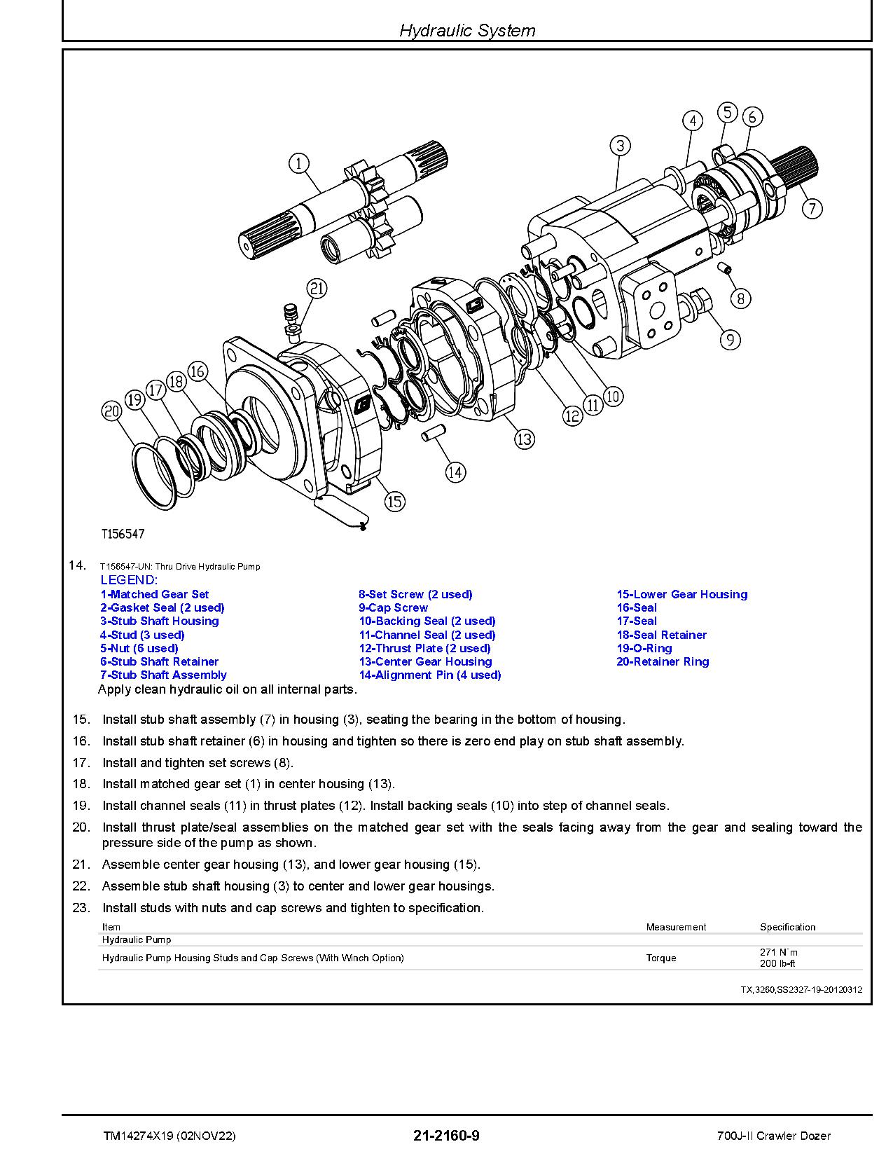 John Deere 700J II Crawler Dozers Repair Manual TM14274X19 (4)