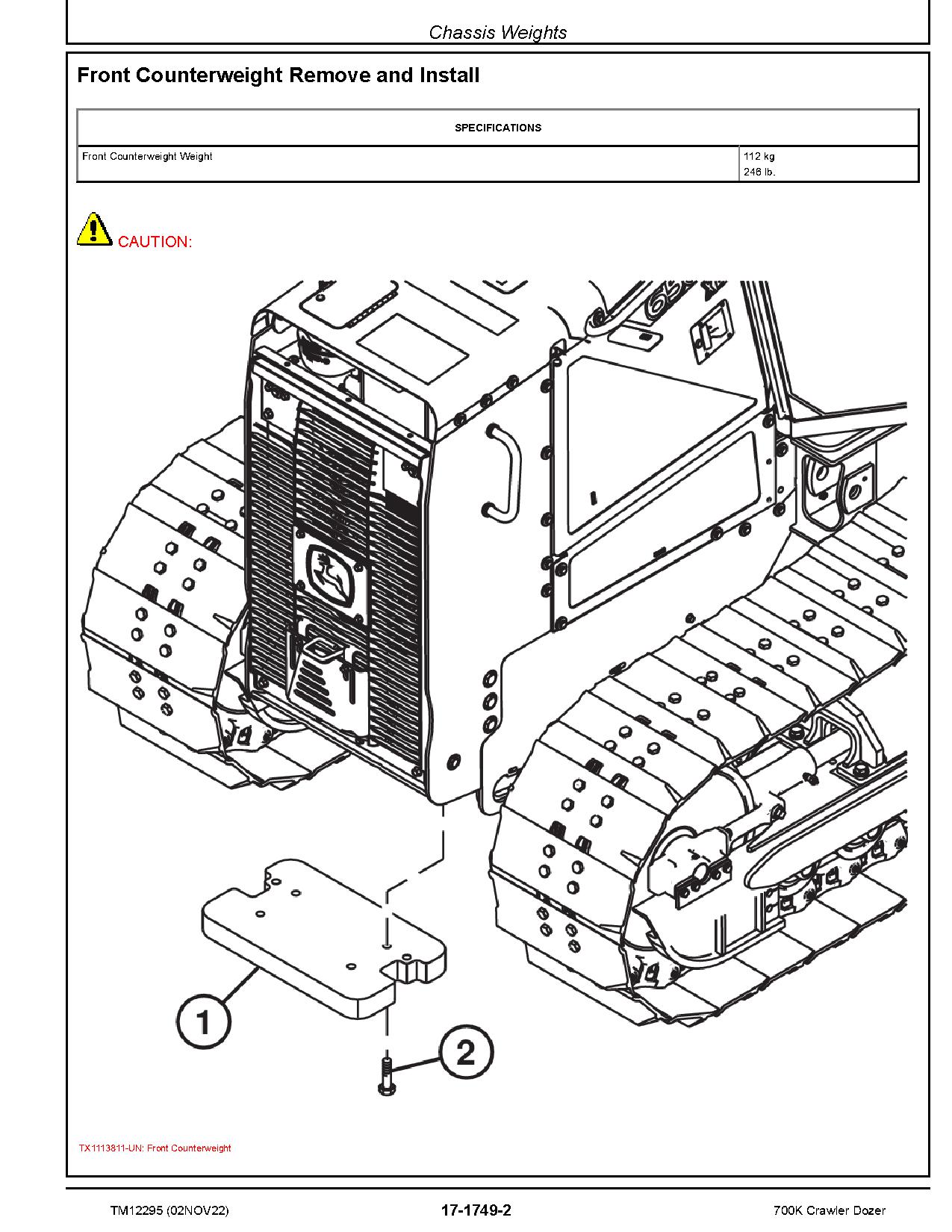 John Deere 700K Crawler Dozers Repair Manual TM12295 (4)